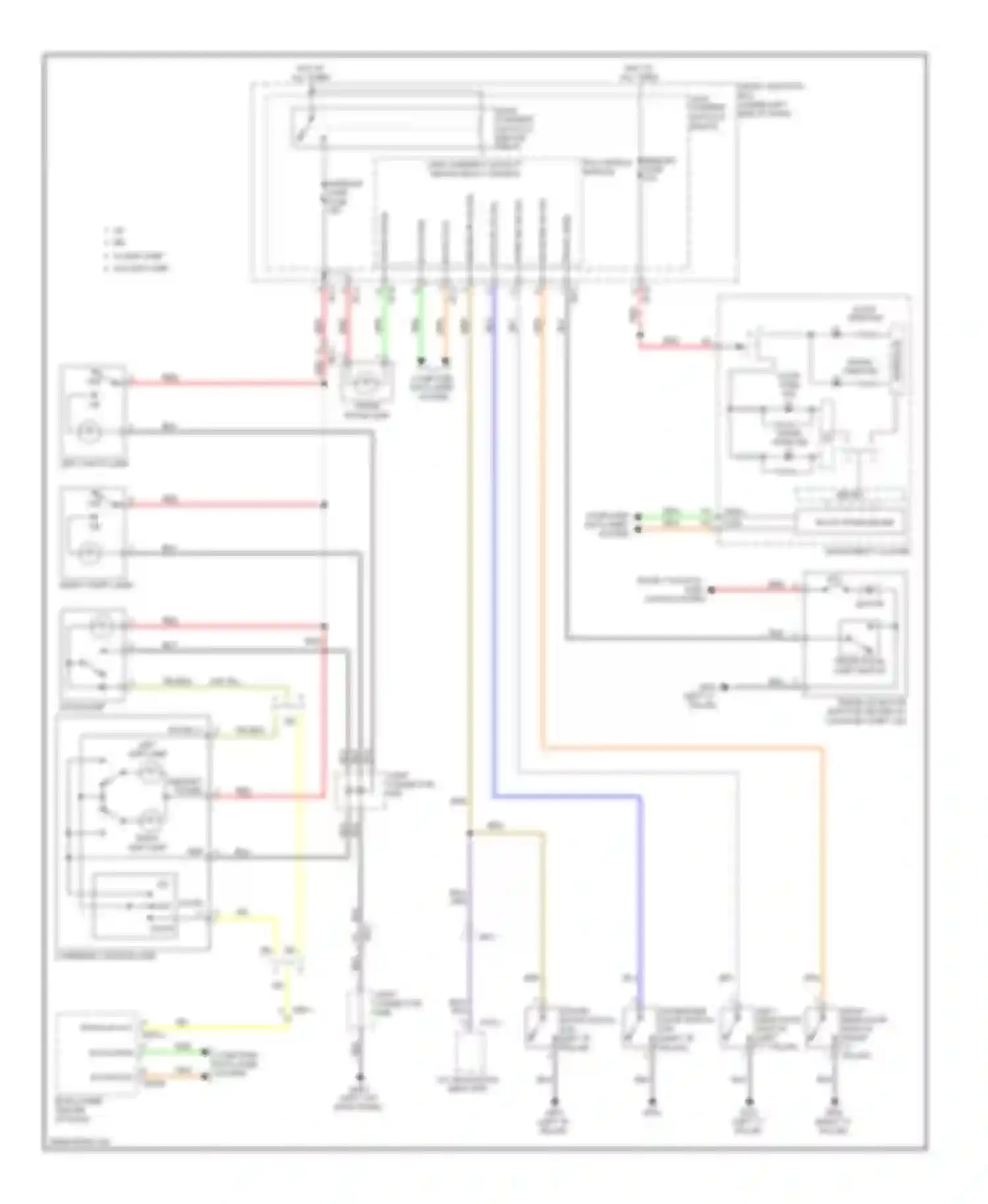 Elantra Hyundai V facelift (2013-2016): Courtesy lamps circuit