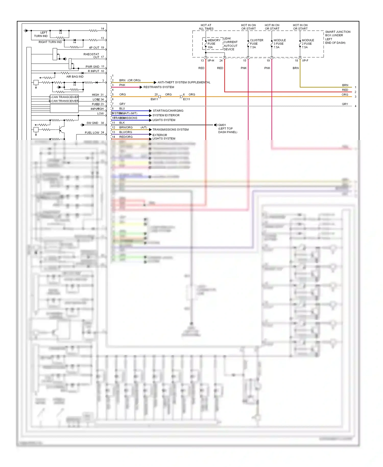Wiring diagram abs ind. for Hyundai Elantra V facelift (2013-2016) (3 of 3)