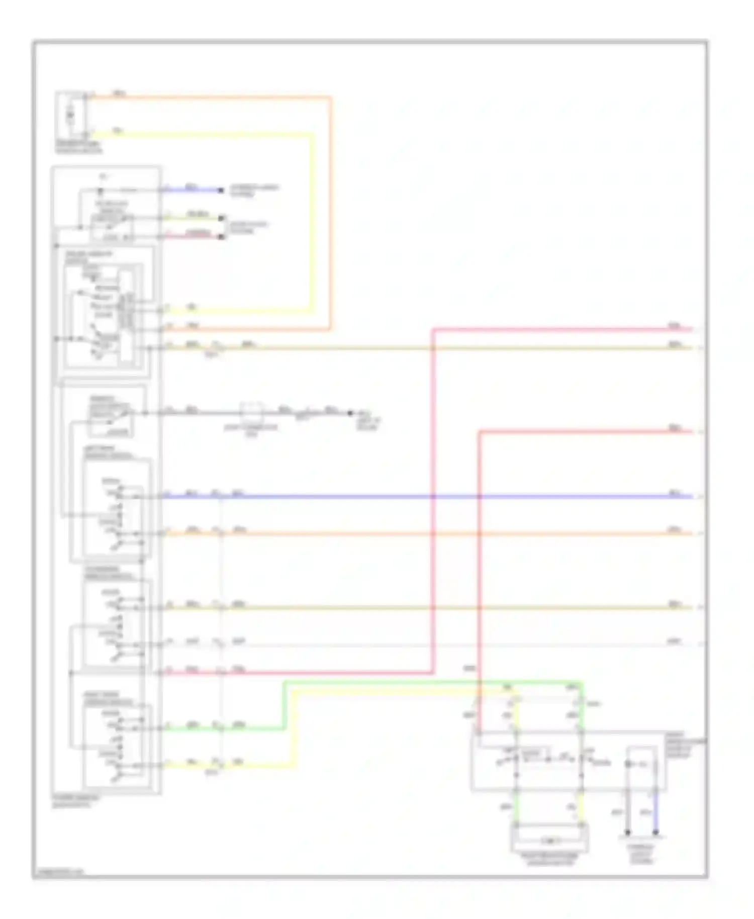 Wiring diagram auto down control unit for Hyundai Elantra V facelift (2013-2016) (1 of 2)