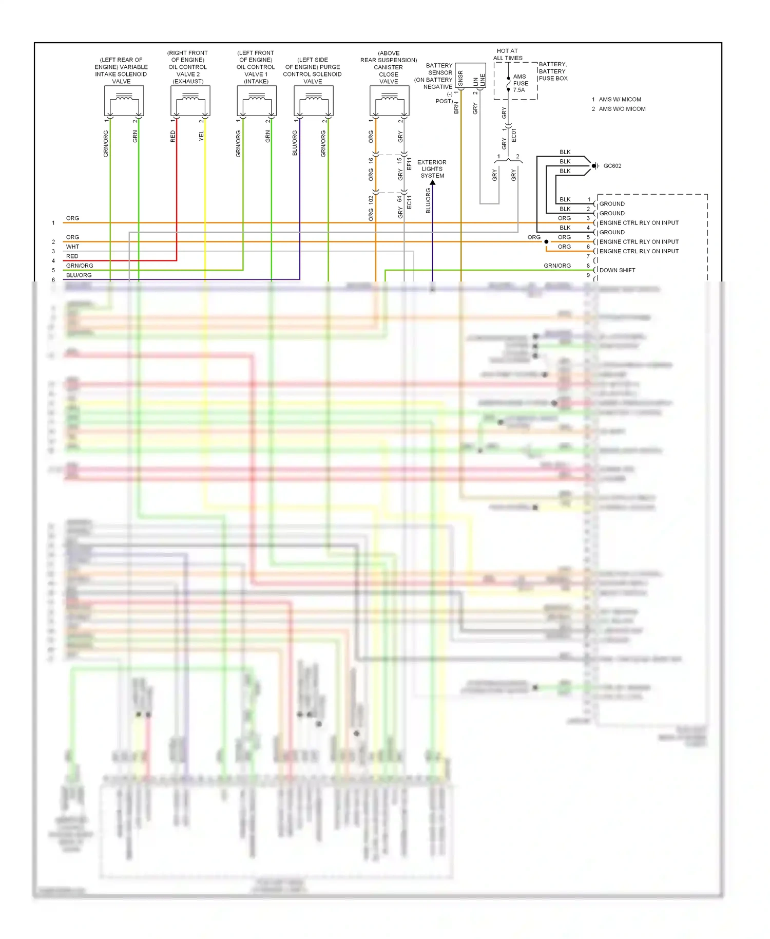 Wiring diagram down shift for Hyundai Elantra V facelift (2013-2016) (5 of 6)