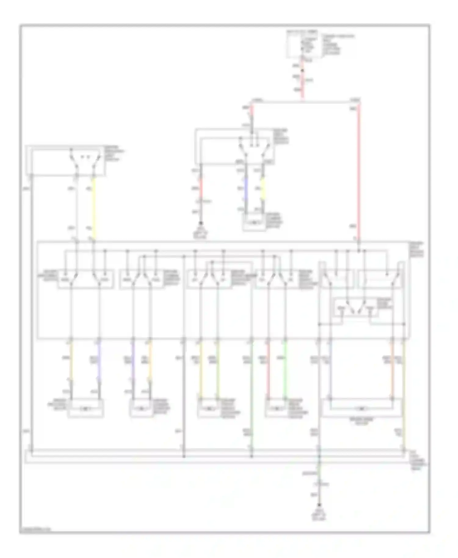 Wiring diagram driver rear height adjuster switch for Hyundai Elantra V facelift (2013-2016) (1 of 1)