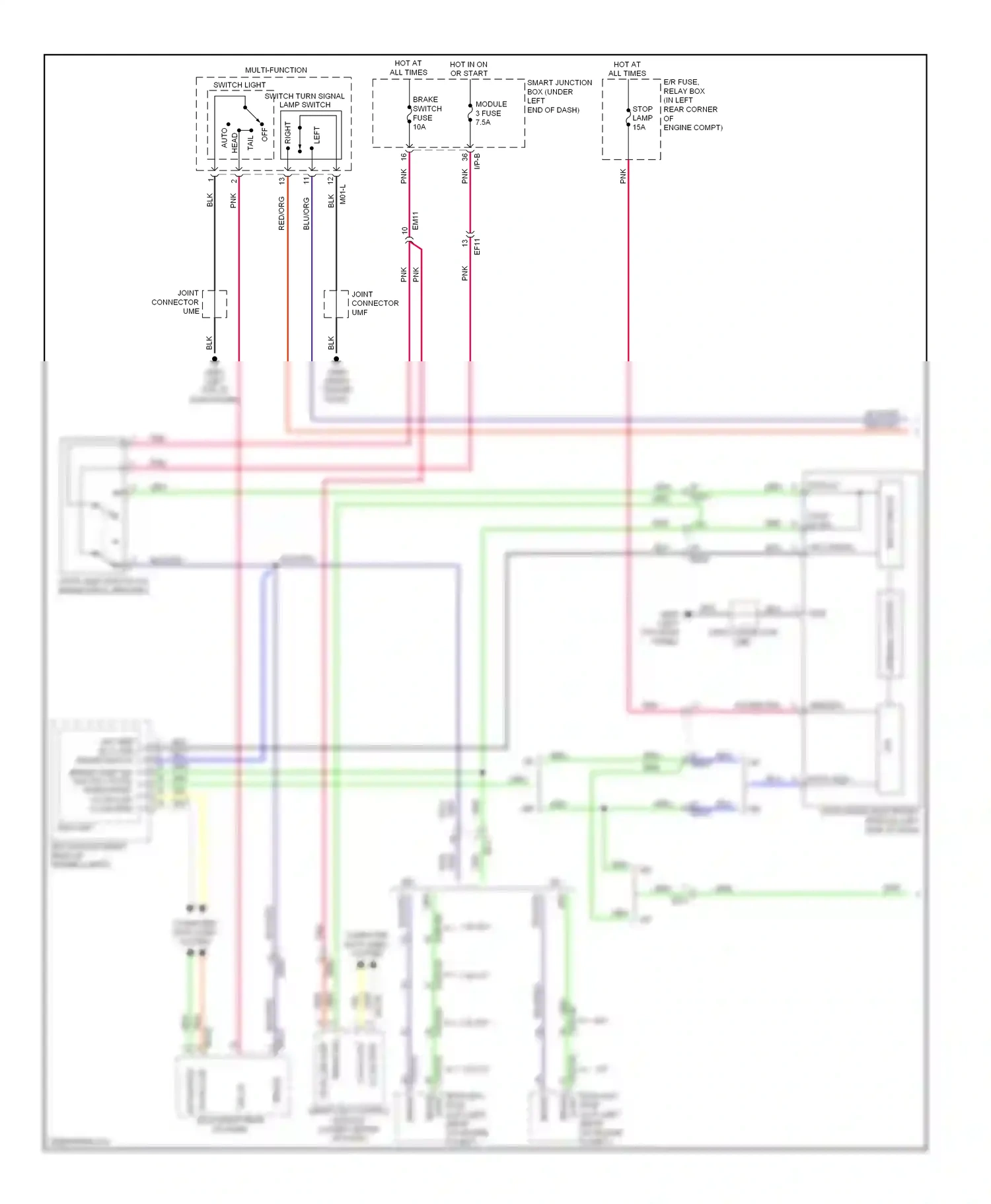 Wiring diagram esc unit for Hyundai Elantra V facelift (2013-2016) (3 of 4)