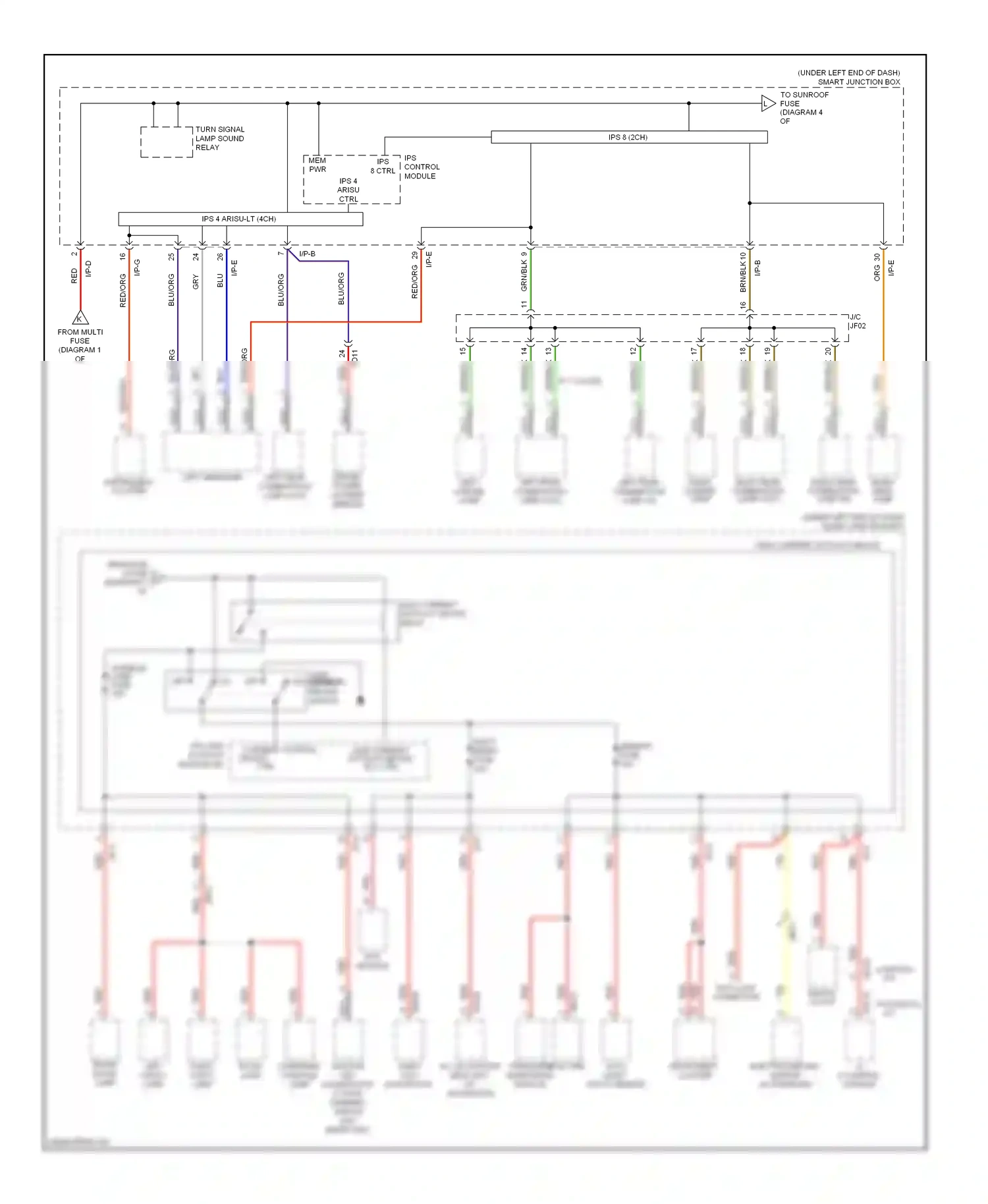Wiring diagram i/p-e for Hyundai Elantra V facelift (2013-2016) (22 of 24)