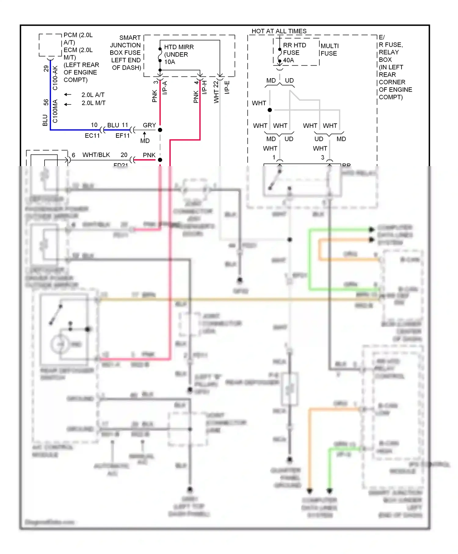 Wiring diagram i/p-e for Hyundai Elantra V facelift (2013-2016) (4 of 24)