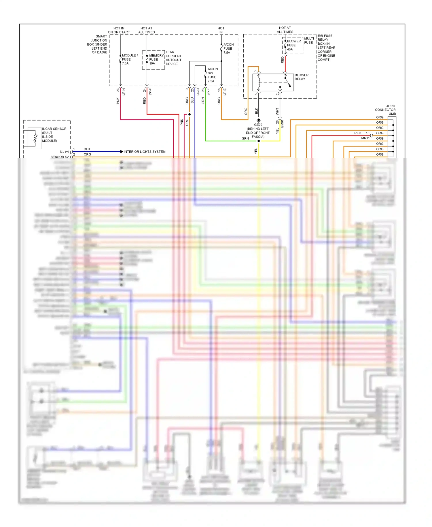 Wiring diagram i/p-e for Hyundai Elantra V facelift (2013-2016) (2 of 24)