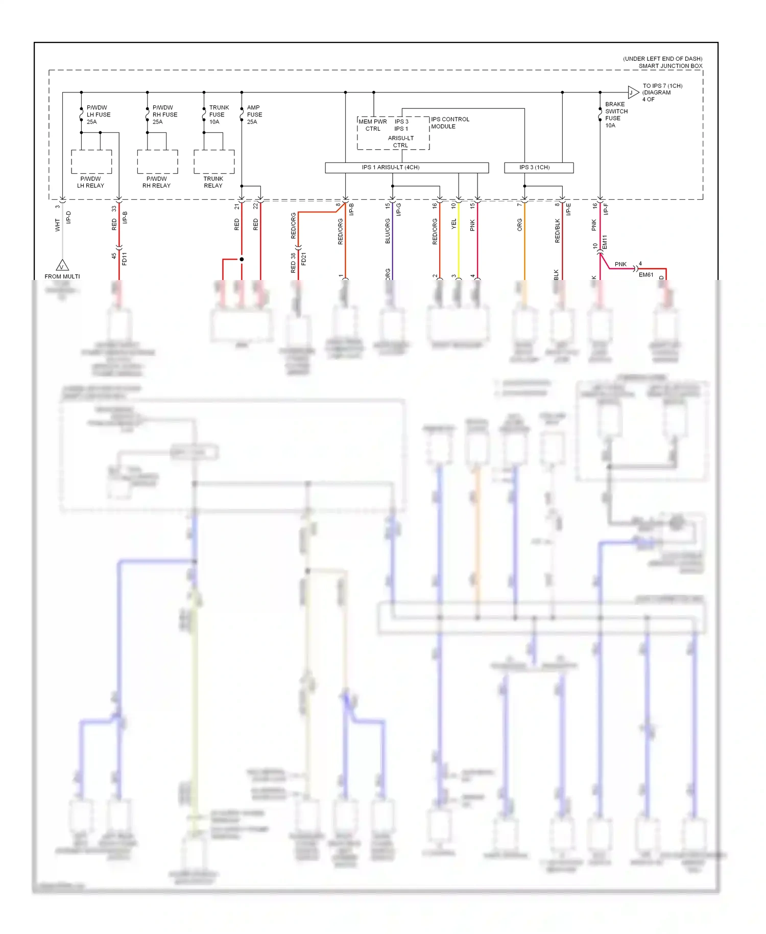 Wiring diagram ips 3 for Hyundai Elantra V facelift (2013-2016) (2 of 2)