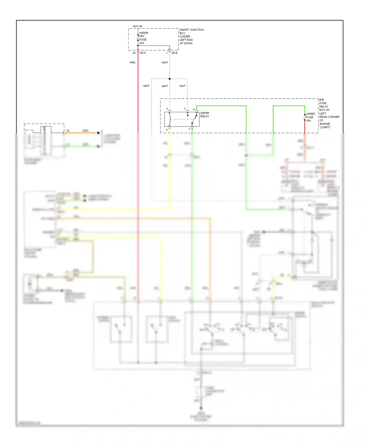 Wiring diagram mist switch for Hyundai Elantra V facelift (2013-2016) (1 of 1)