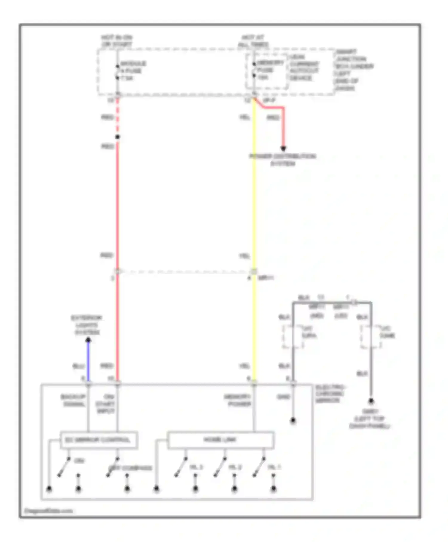 Wiring diagram on/ signal input for Hyundai Elantra V facelift (2013-2016) (1 of 1)