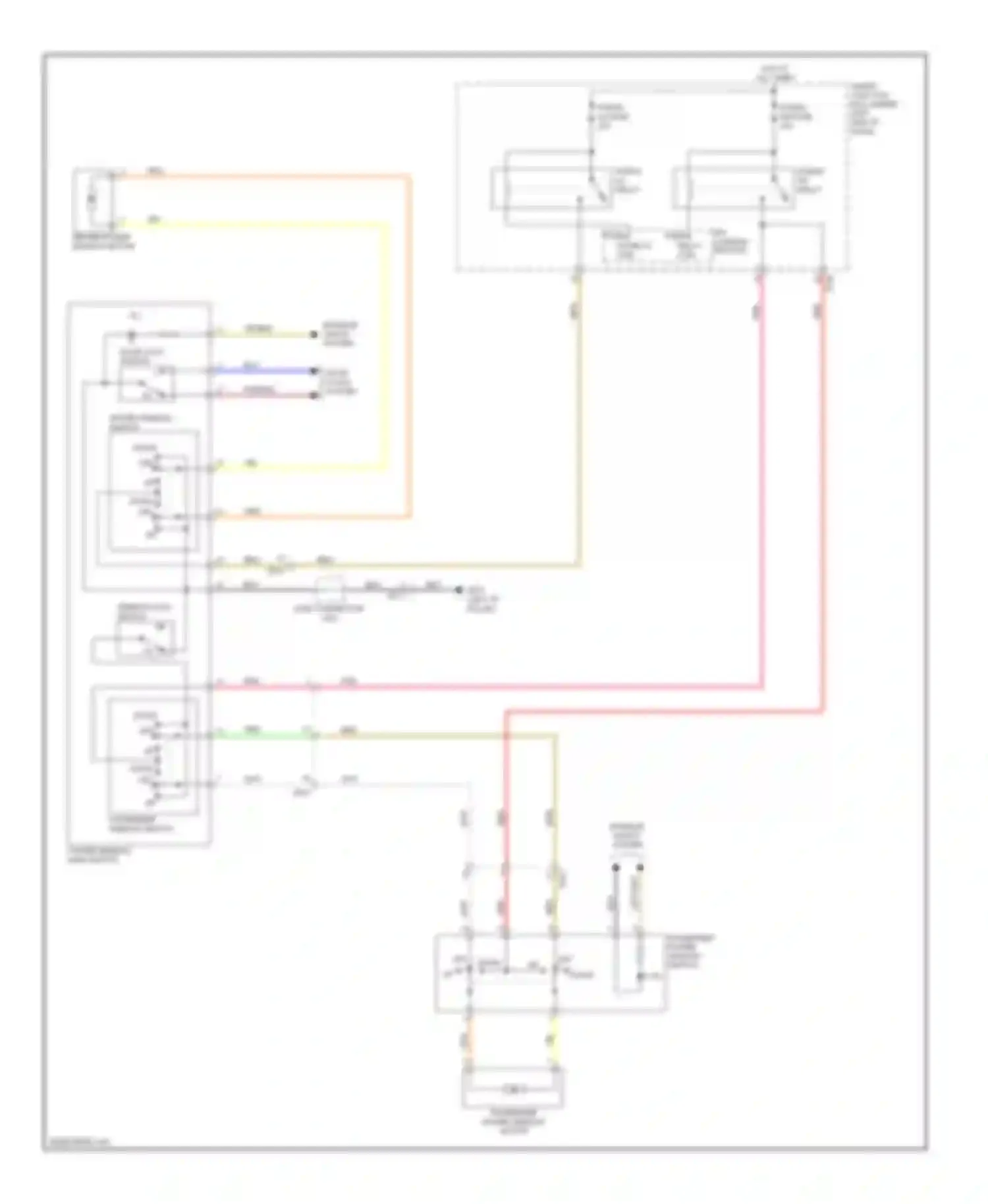 Wiring diagram passenger power window switch for Hyundai Elantra V facelift (2013-2016) (7 of 7)