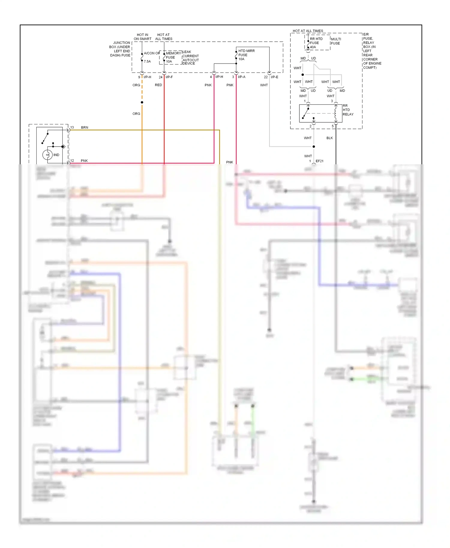 Wiring diagram quarter panel ground for Hyundai Elantra V facelift (2013-2016) (1 of 3)