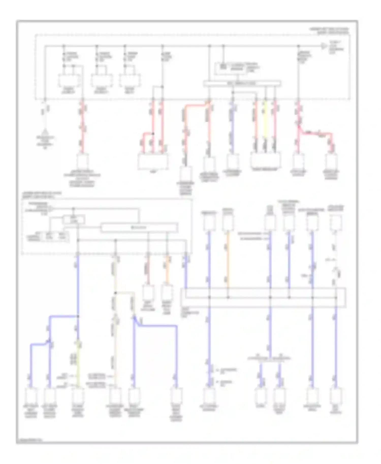 Wiring diagram right rear power window switch for Hyundai Elantra V facelift (2013-2016) (2 of 6)