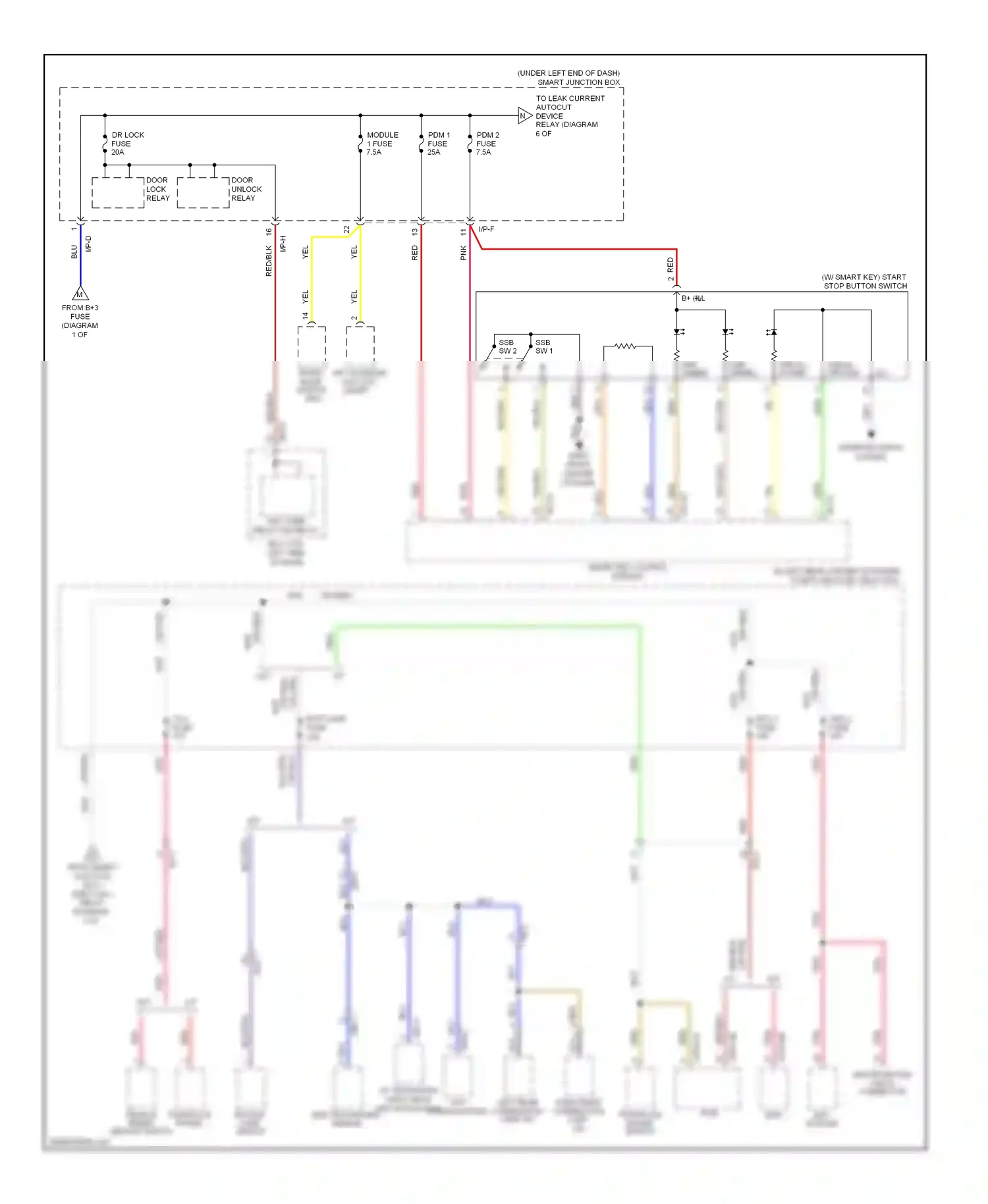 Hyundai Elantra V facelift (2013-2016) transaxle range switch wiring diagram  (2 of 2)