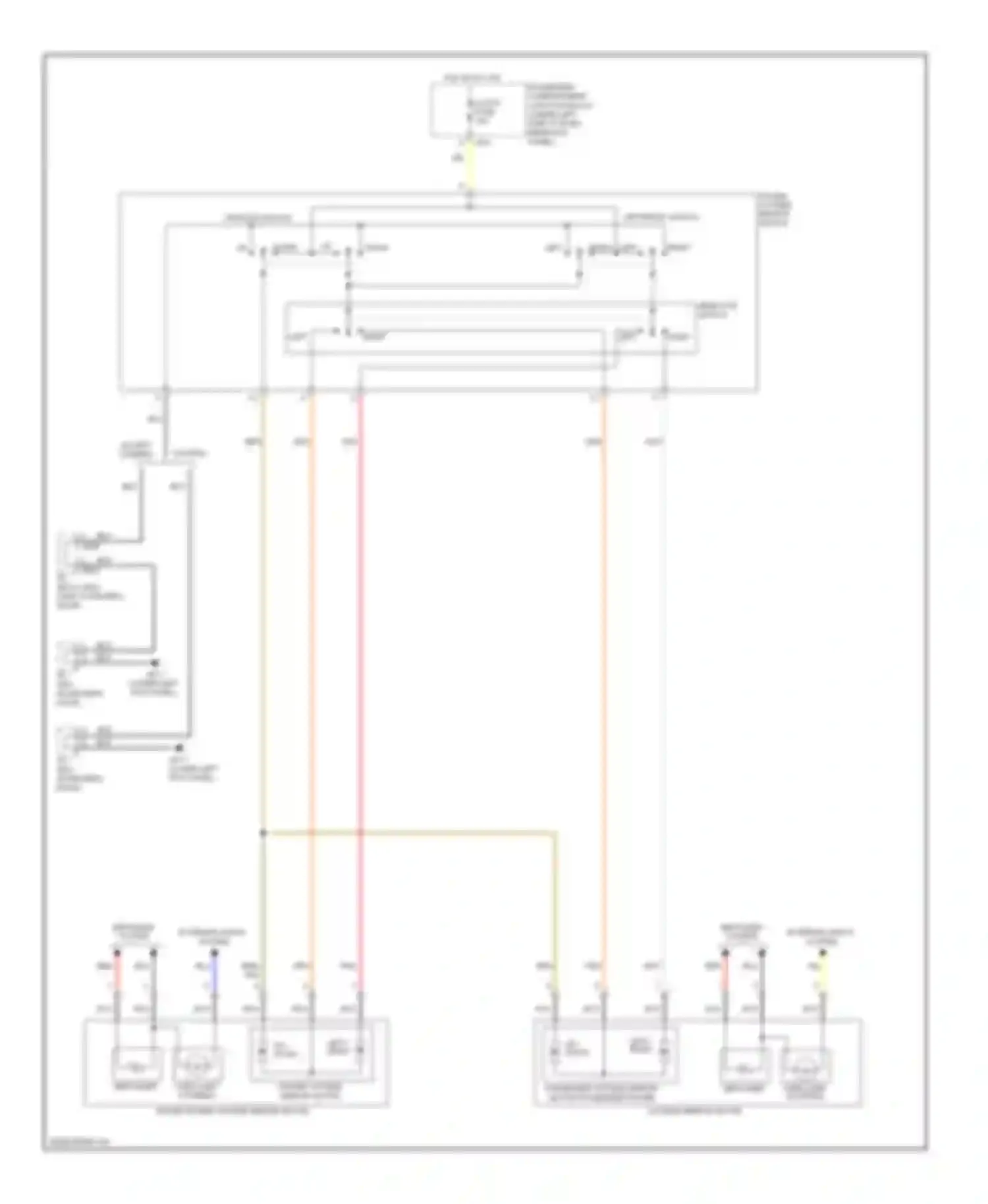 Elantra Hyundai V (2010-2014): Power mirrors circuit
