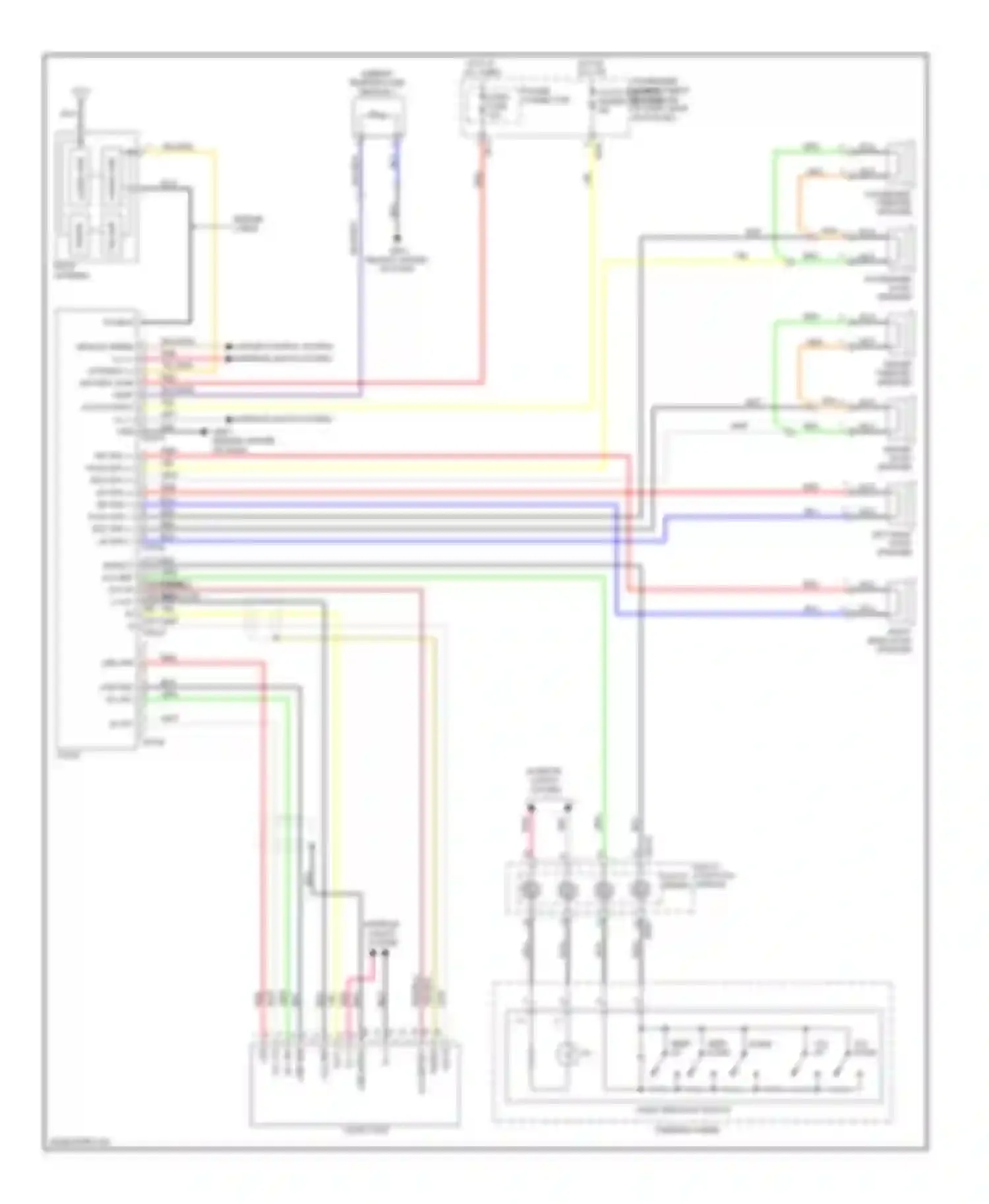 Elantra Hyundai V (2010-2014): Radio circuit, without amplifier