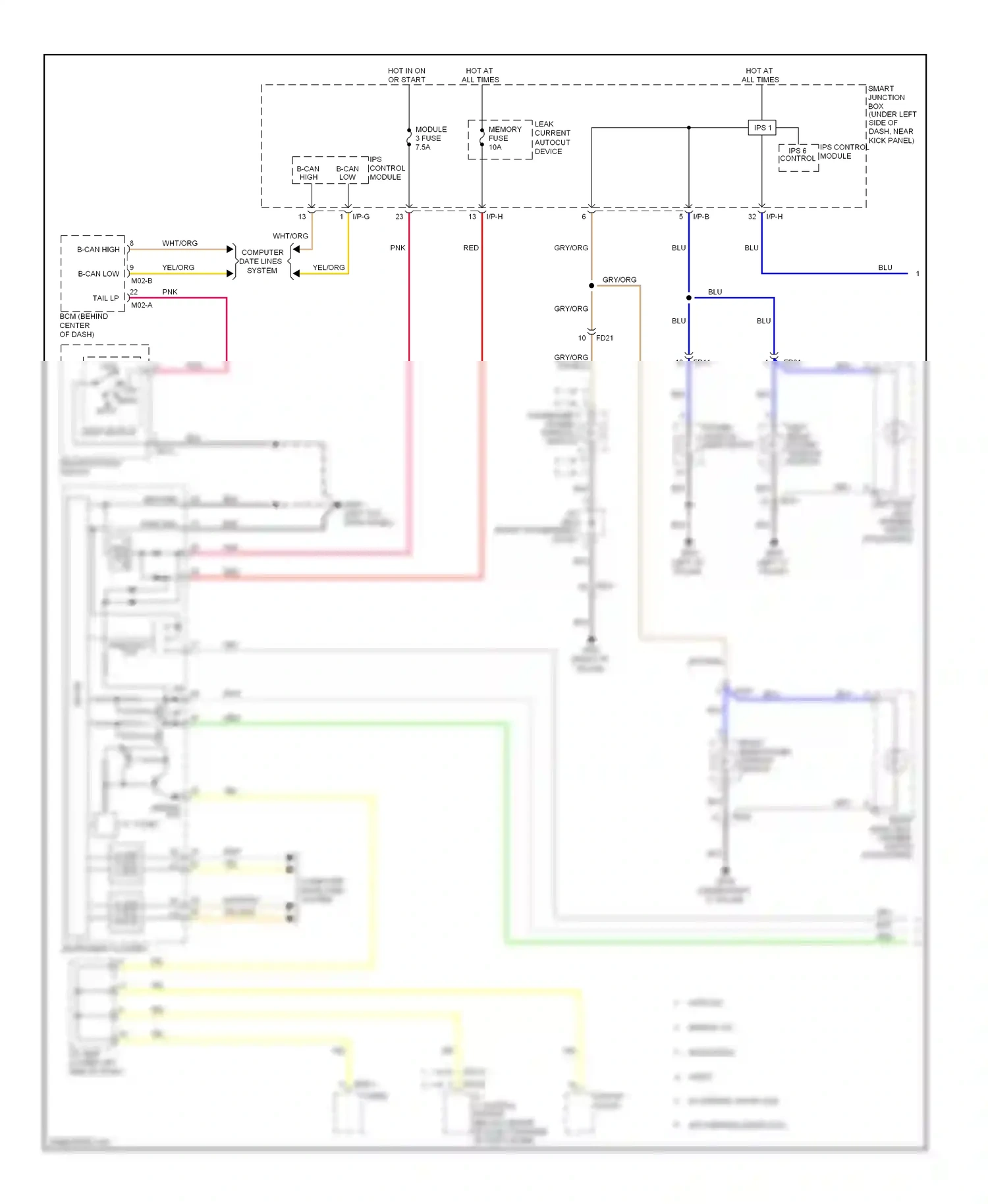 Wiring diagram computer date lines system for Hyundai Elantra V (2010-2014) (1 of 1)