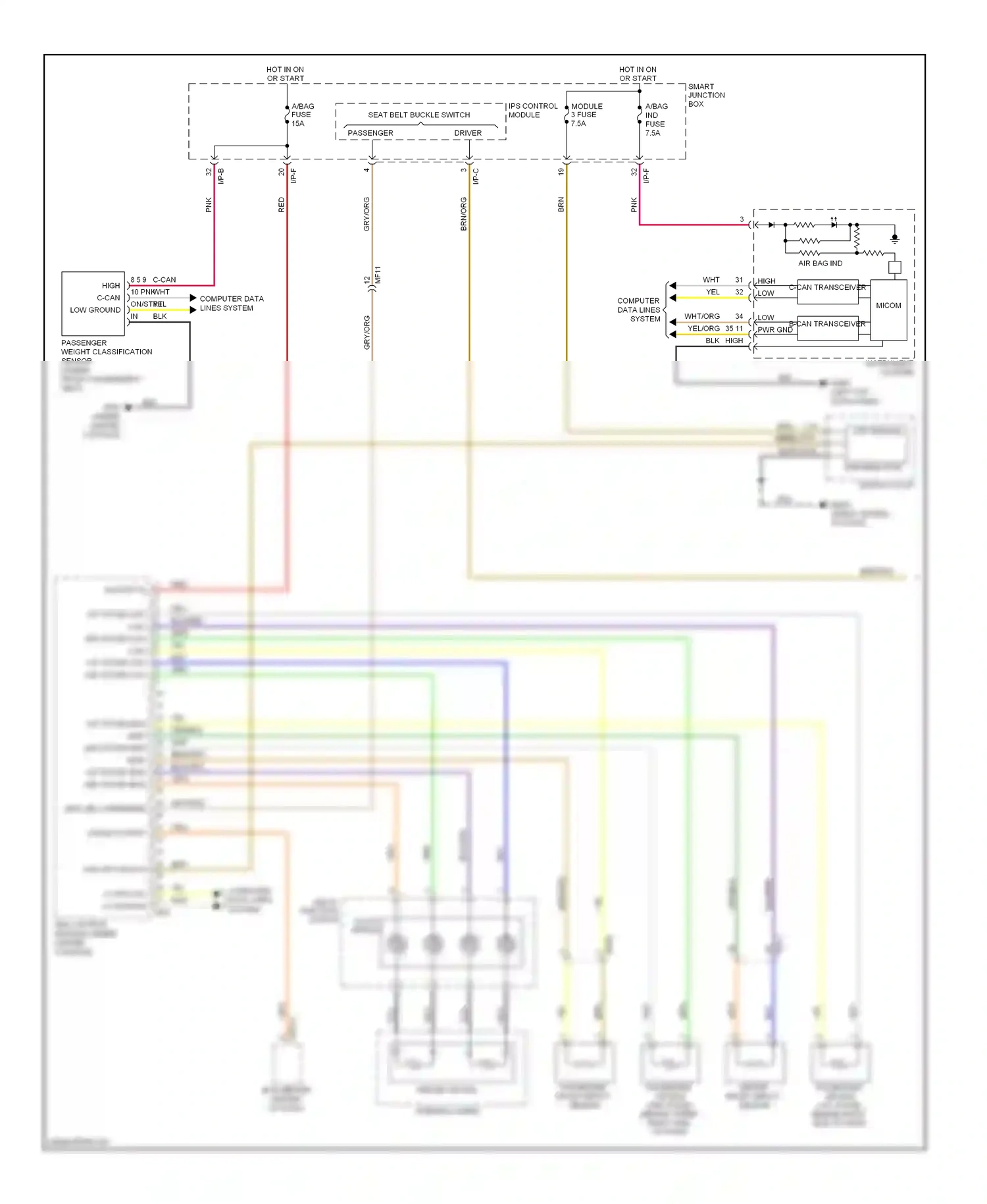 Wiring diagram digital clock for Hyundai Elantra V (2010-2014) (9 of 9)