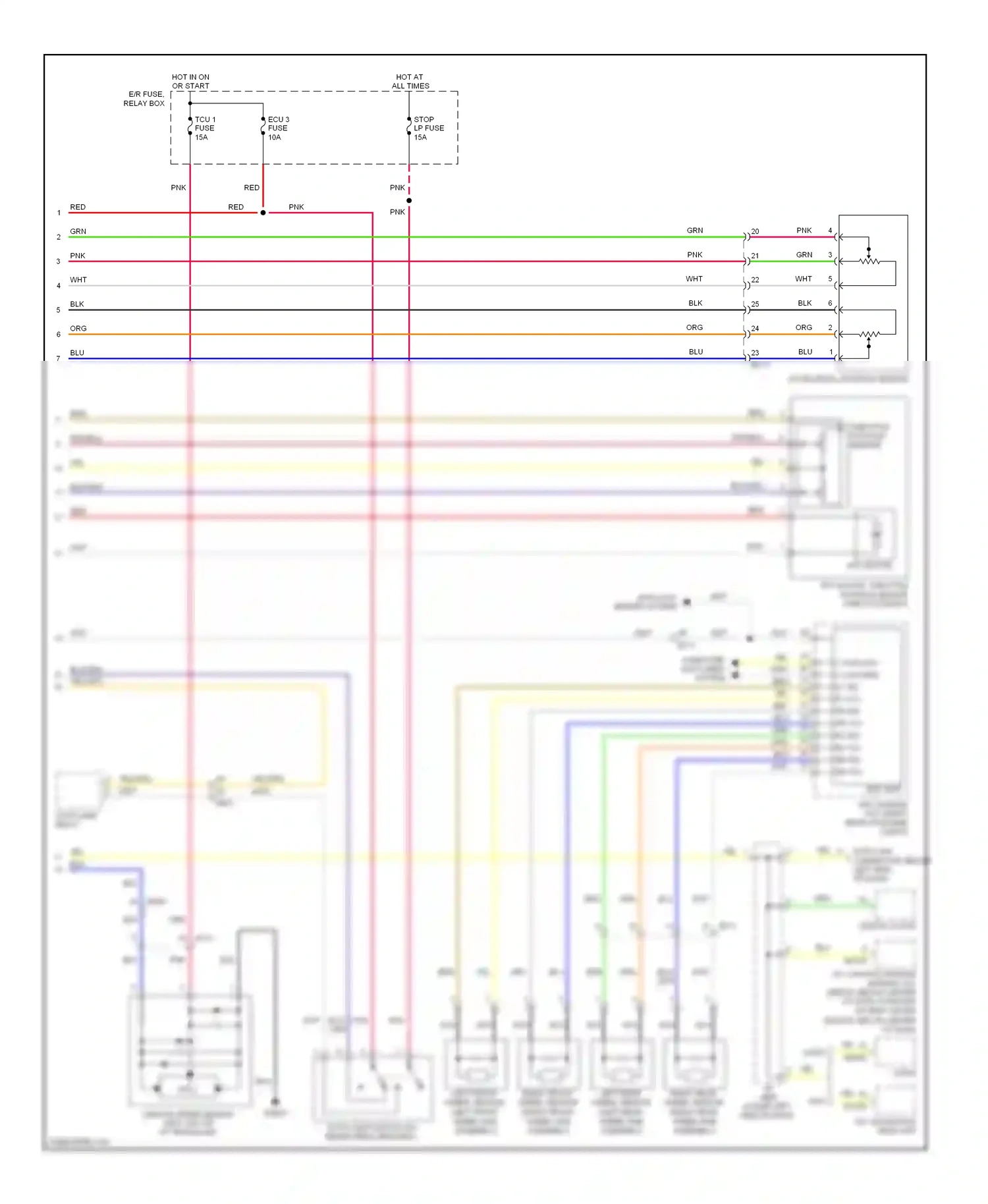 Wiring diagram digital clock for Hyundai Elantra V (2010-2014) (1 of 9)