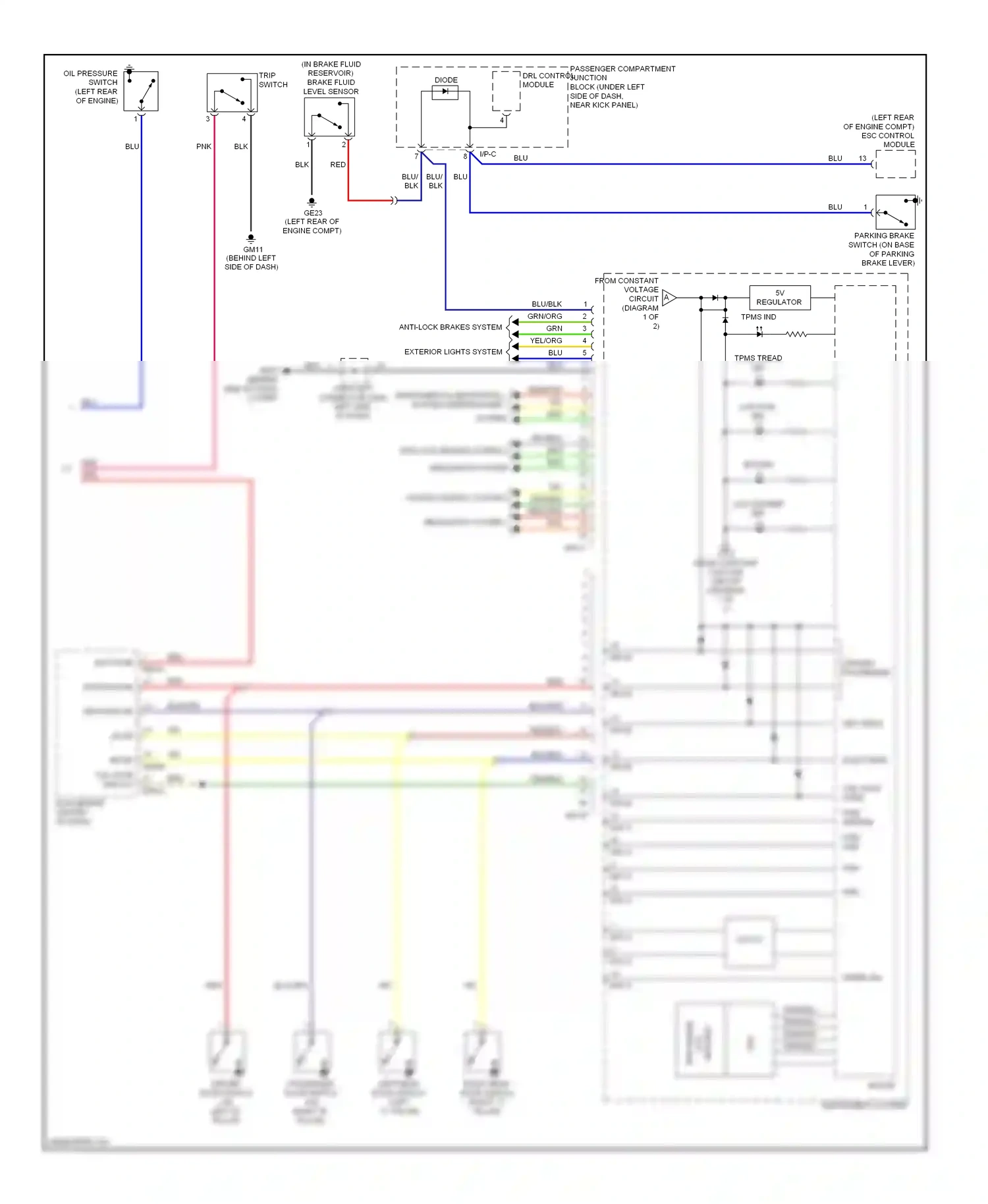 Wiring diagram drl control module for Hyundai Elantra V (2010-2014) (2 of 4)