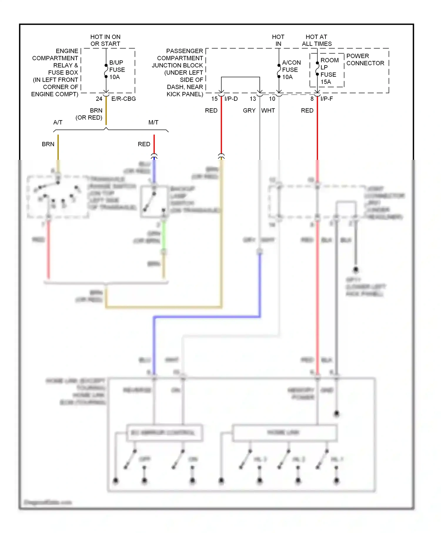 Wiring diagram ec mirror control for Hyundai Elantra V (2010-2014) (1 of 2)
