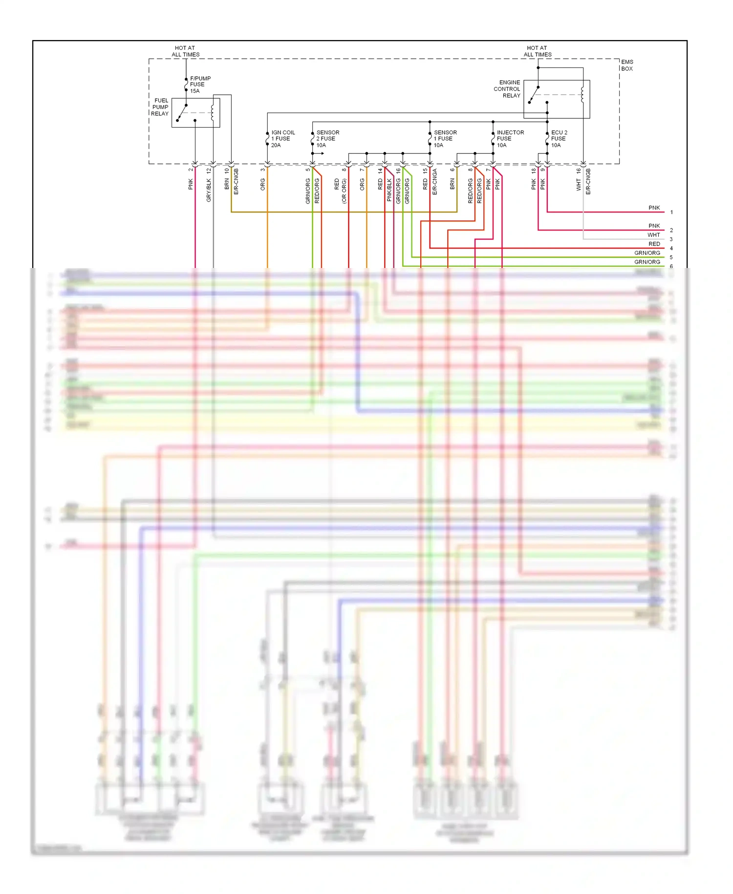 Wiring diagram engine control relay for Hyundai Elantra V (2010-2014) (2 of 3)