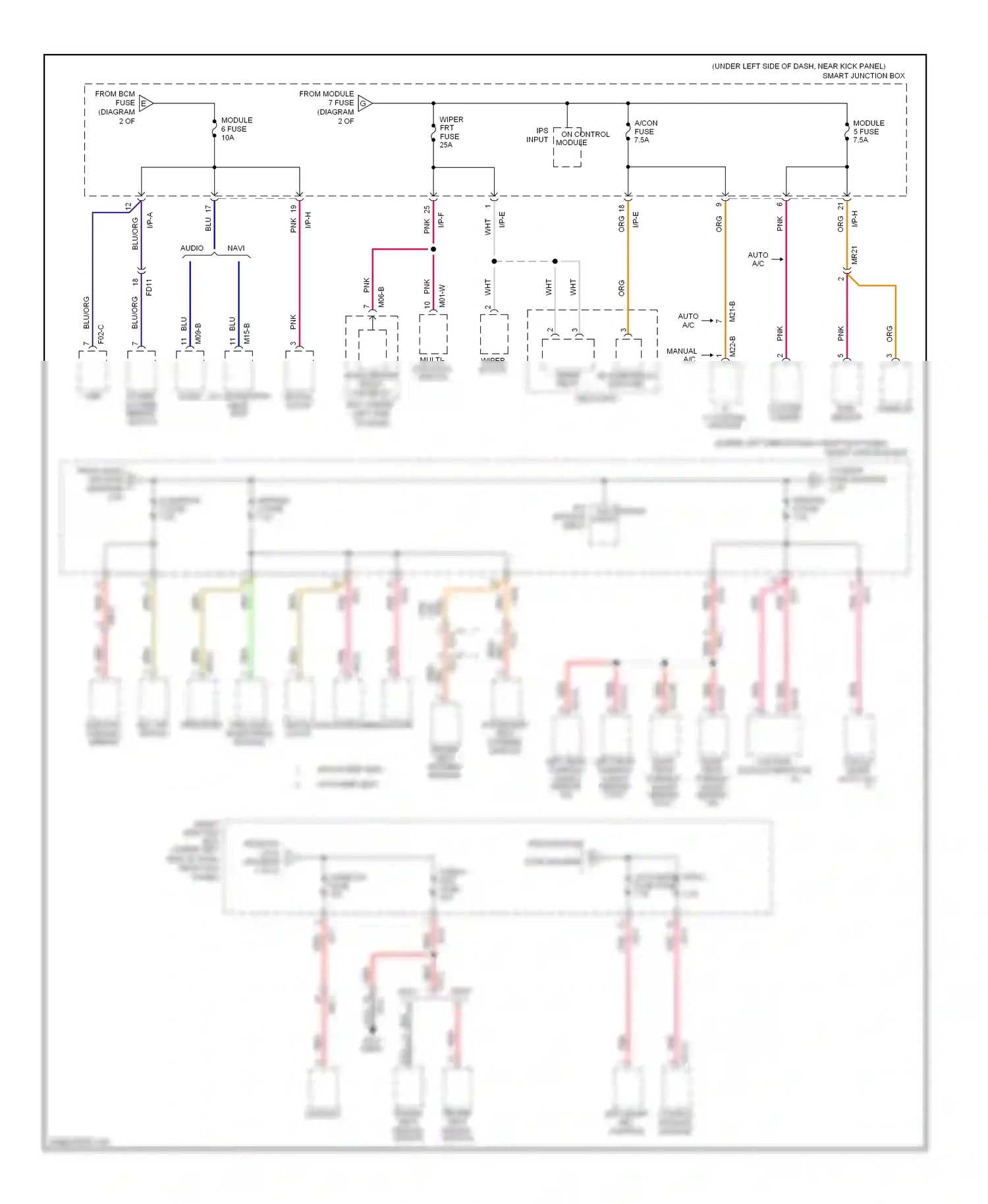 Wiring diagram ips on/ control module input for Hyundai Elantra V (2010-2014) (1 of 1)