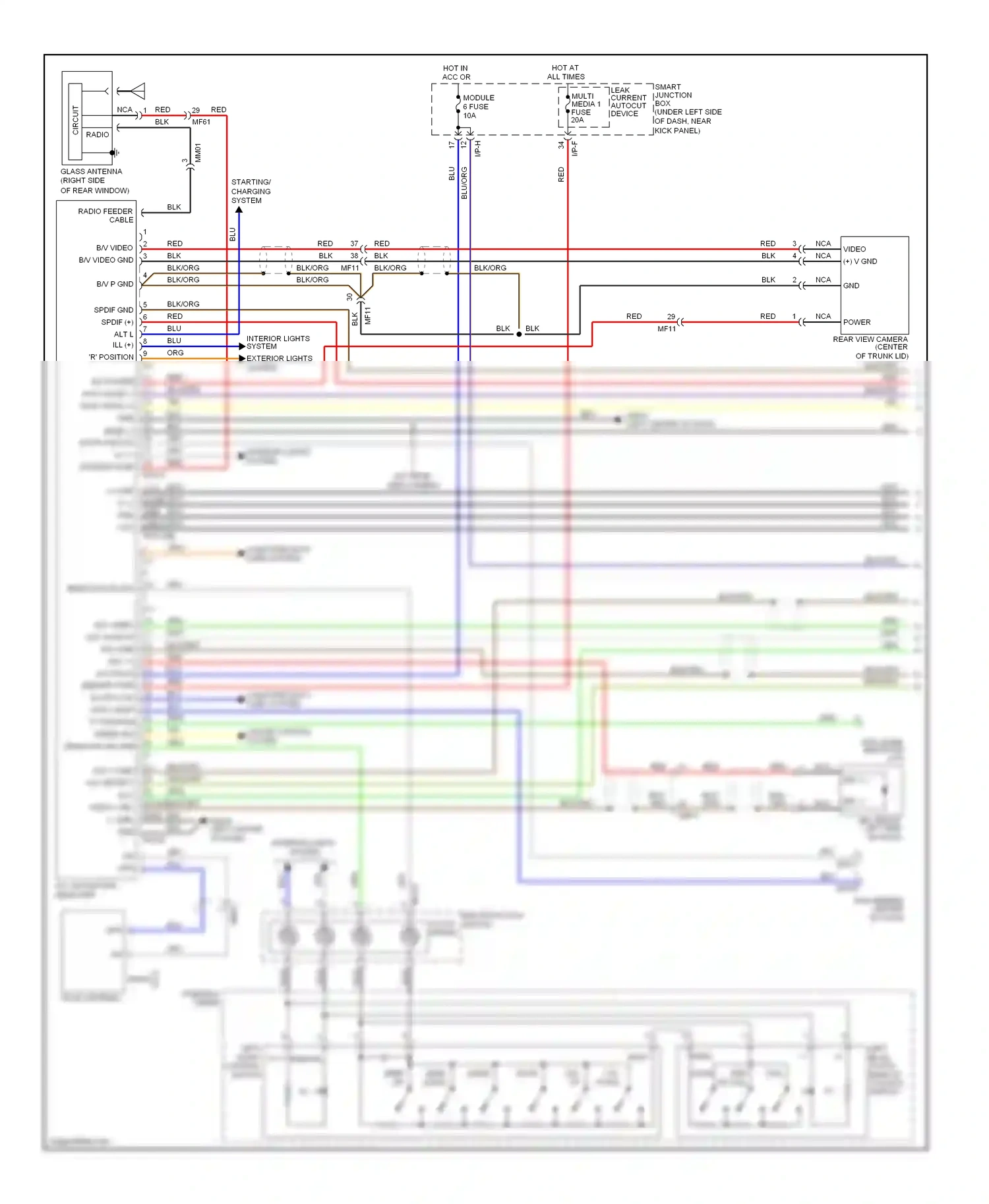 Wiring diagram left audio remote control switch for Hyundai Elantra V (2010-2014) (1 of 3)
