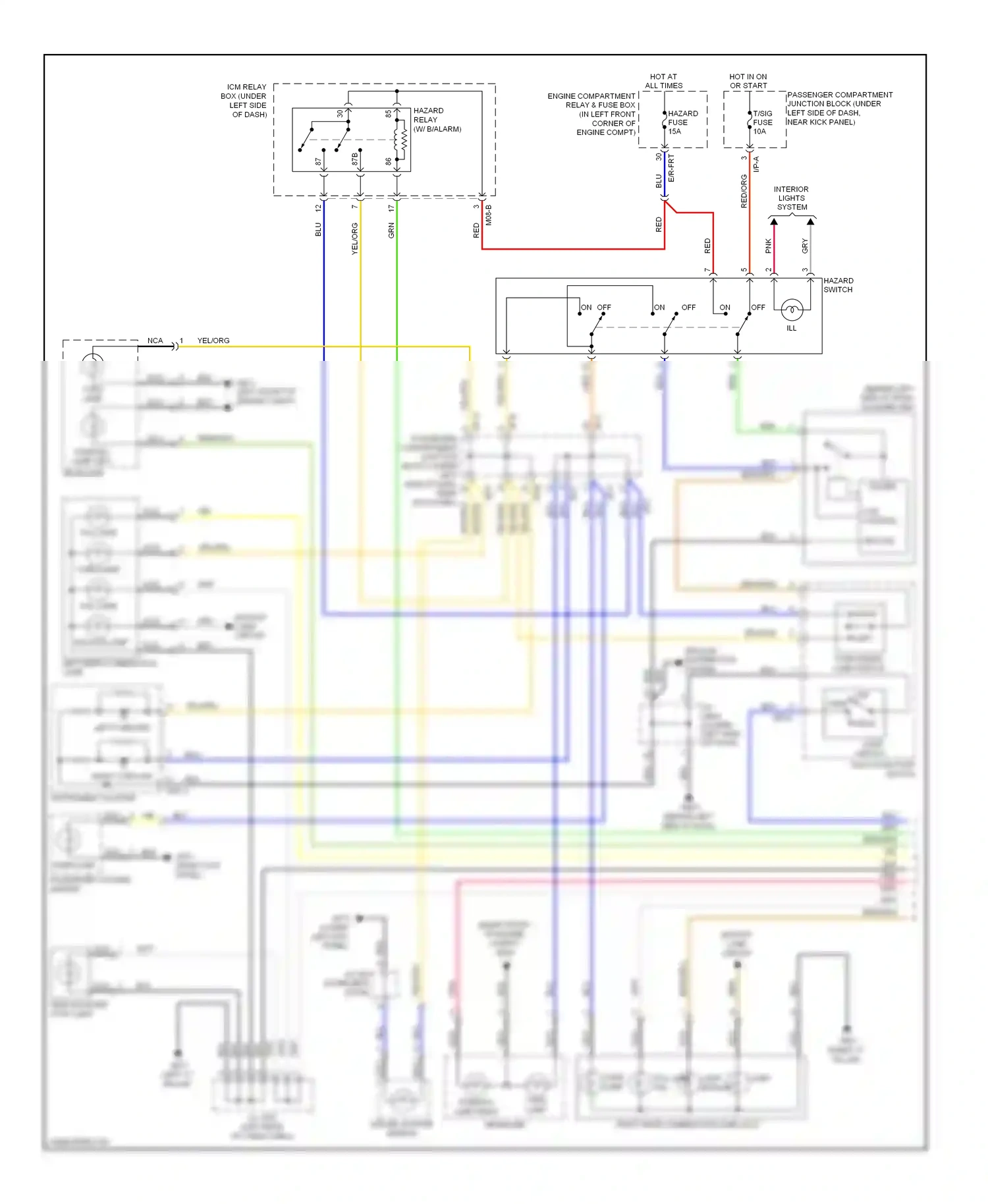 Wiring diagram light switch for Hyundai Elantra V (2010-2014) (2 of 6)