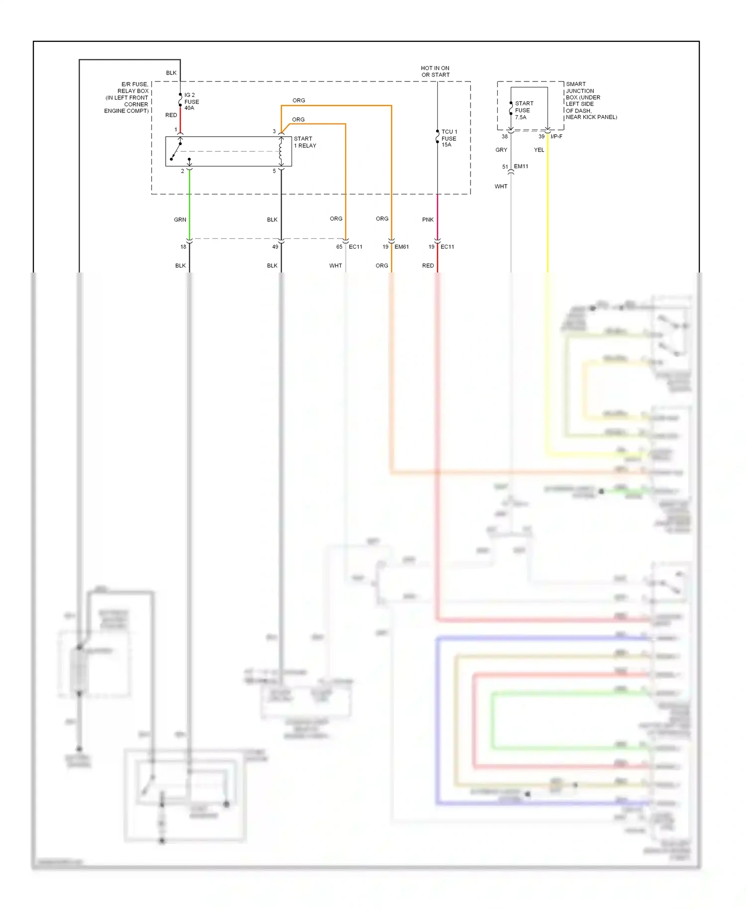 Wiring diagram smart key control module for Hyundai Elantra V (2010-2014) (3 of 3)