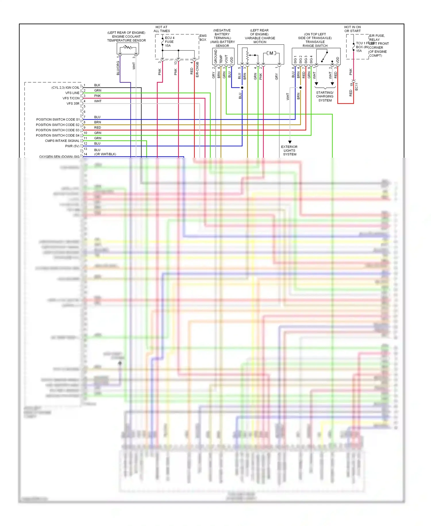 Wiring diagram starting/ charging system for Hyundai Elantra V (2010-2014) (9 of 10)
