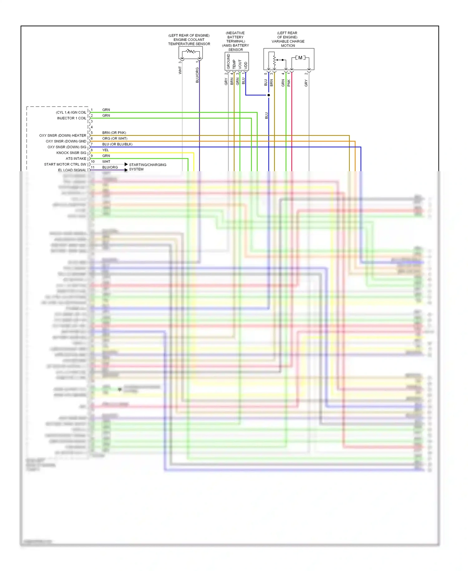 Wiring diagram starting/charging system for Hyundai Elantra V (2010-2014) (2 of 2)