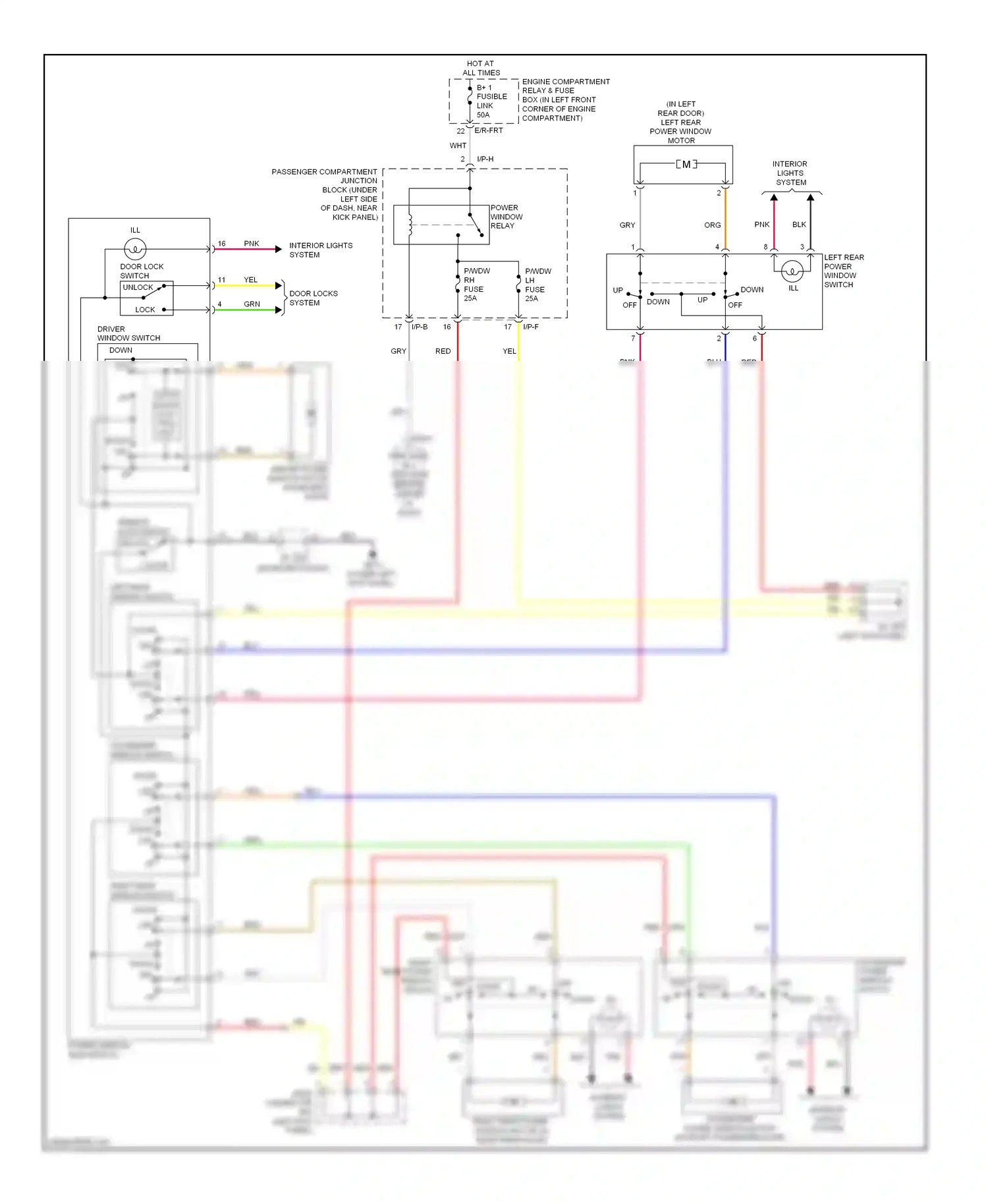 Wiring diagram switch ill down for Hyundai Elantra V (2010-2014) (1 of 1)