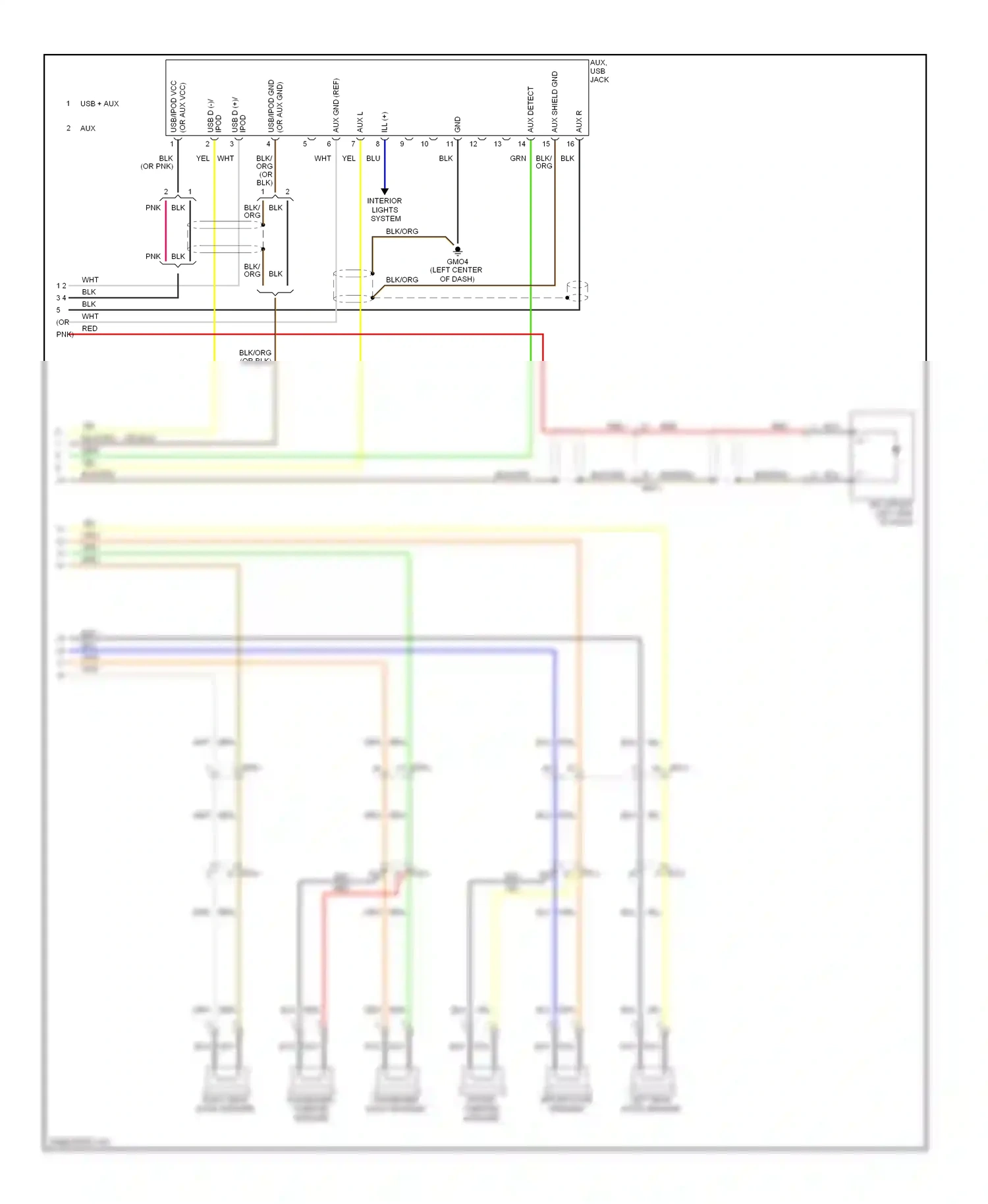 Wiring diagram usb d- for Hyundai Elantra V (2010-2014) (3 of 3)
