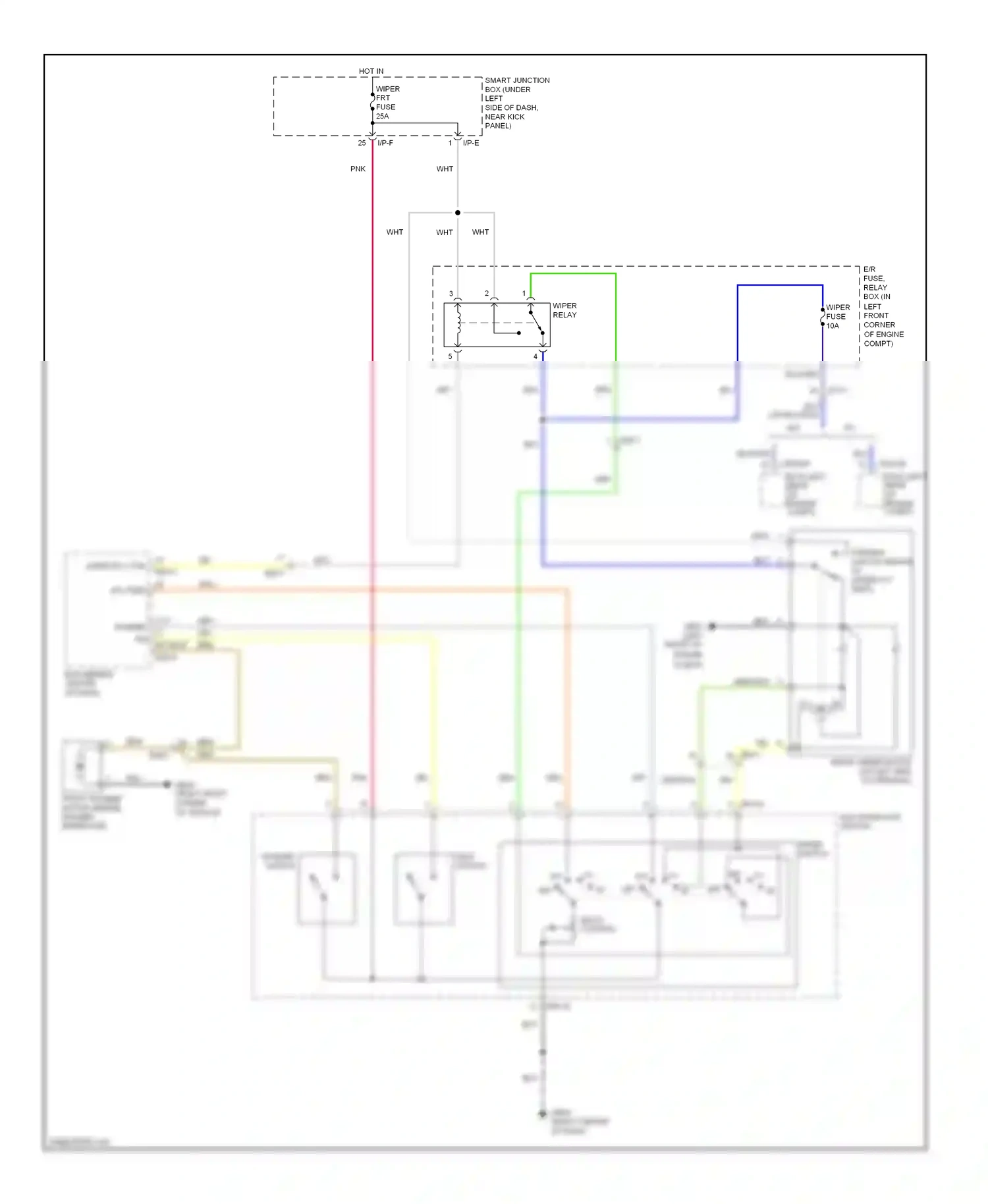Wiring diagram washer switch for Hyundai Elantra V (2010-2014) (3 of 4)
