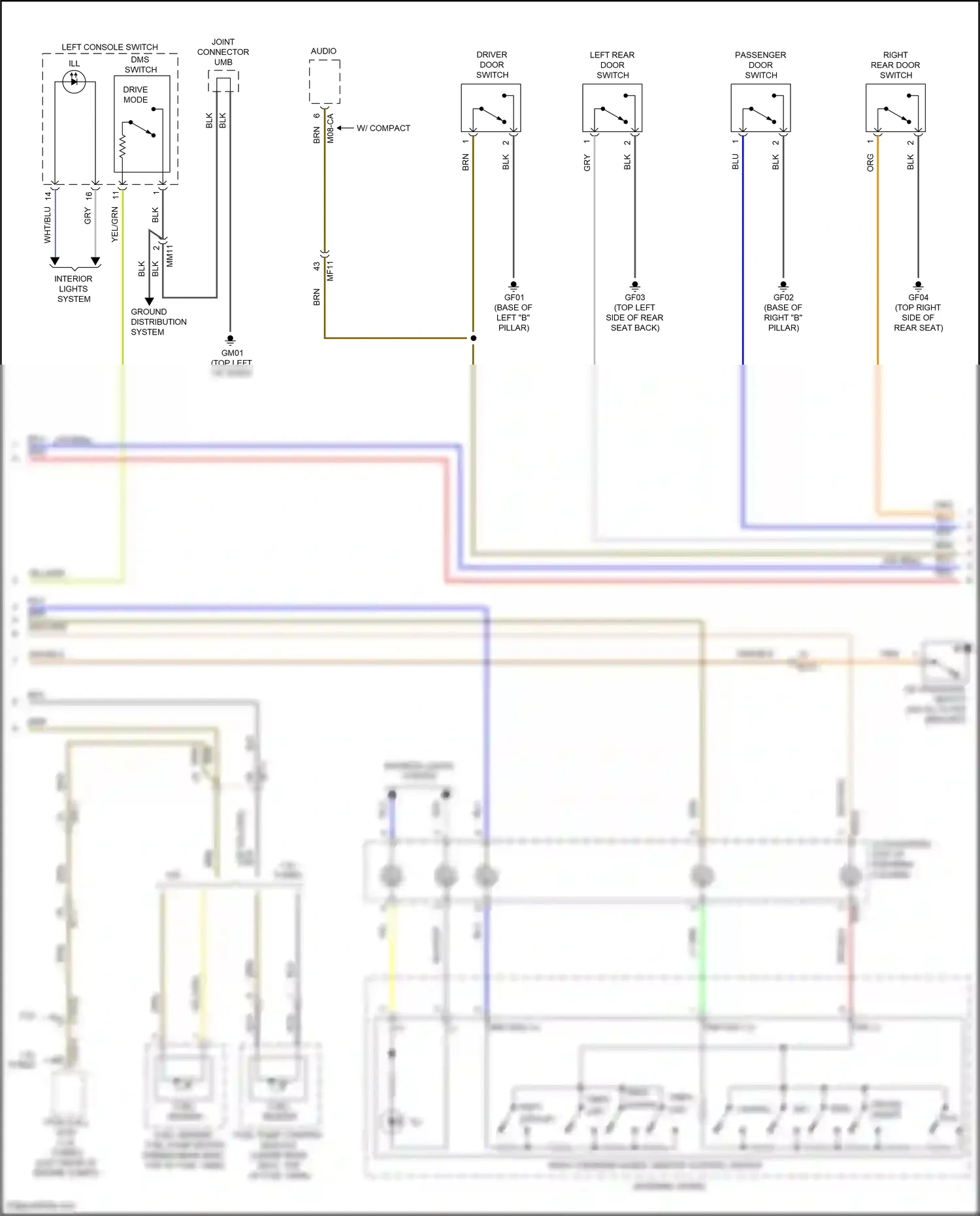 Hyundai Elantra VI facelift (2018-2020) dms switch wiring diagram  (1 of 2)