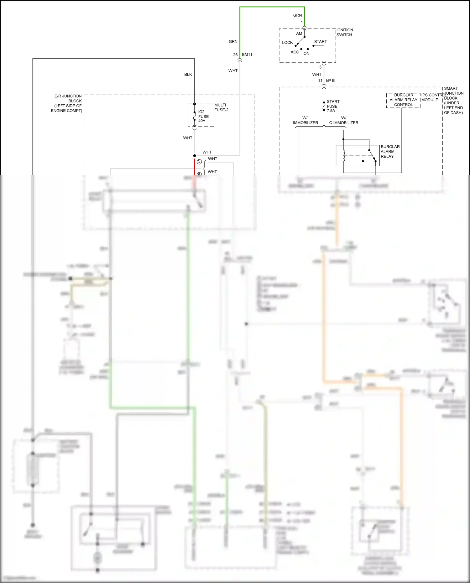 Wiring diagram ignition switch for Hyundai Elantra VI facelift (2018-2020) (1 of 3)