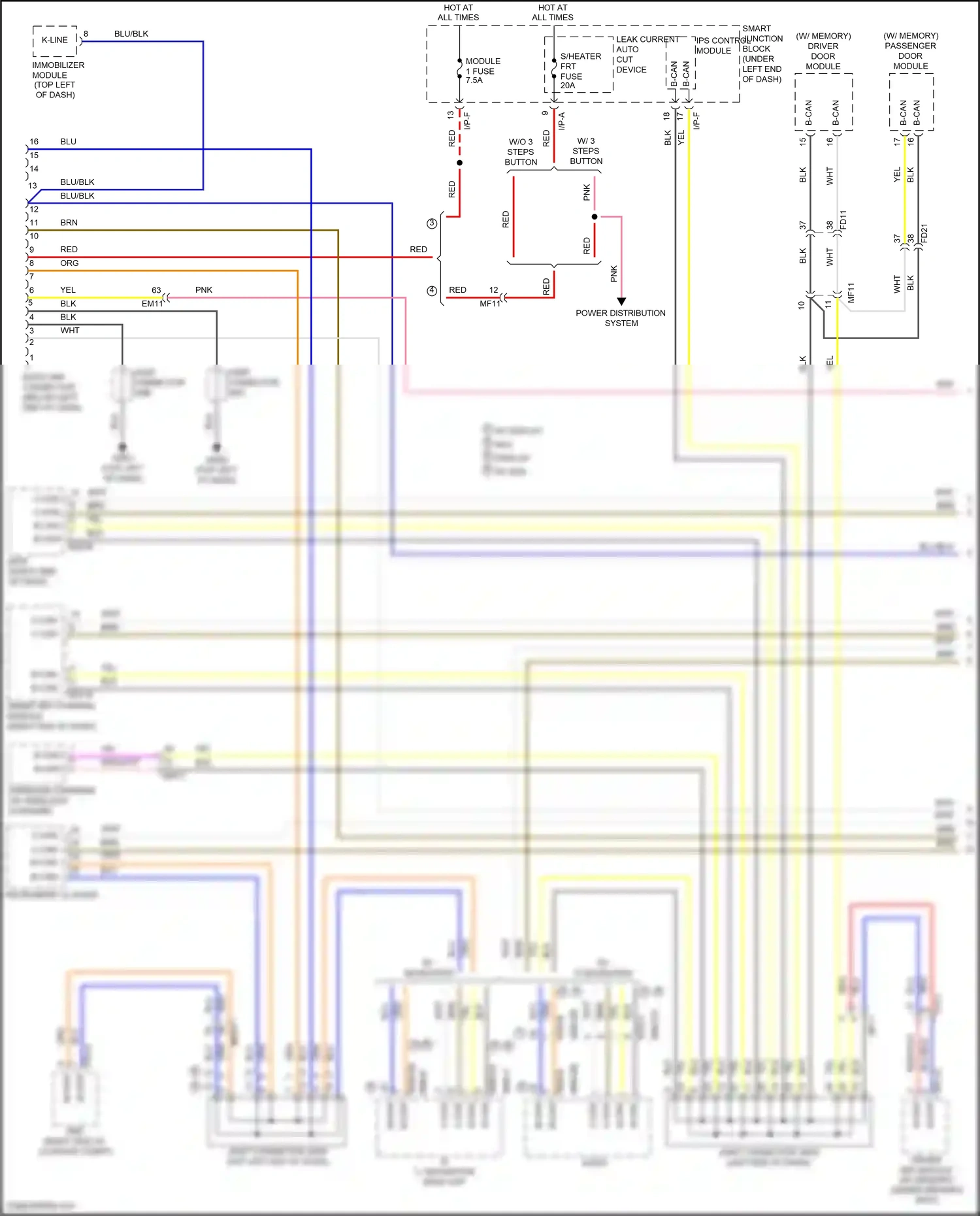 Wiring diagram immobilizer module for Hyundai Elantra VI facelift (2018-2020) (1 of 7)