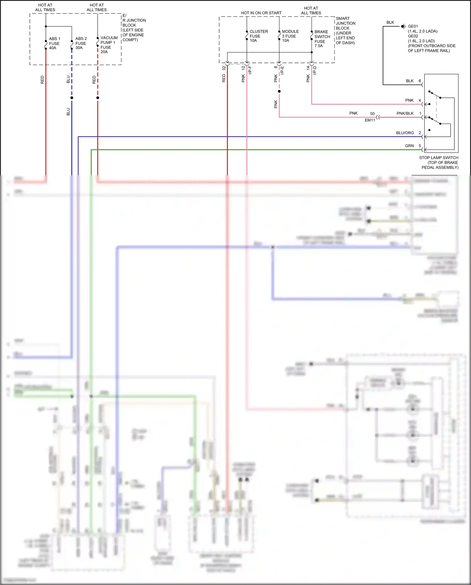Wiring diagram i/p-e for Hyundai Elantra VI facelift (2018-2020) (12 of 71)