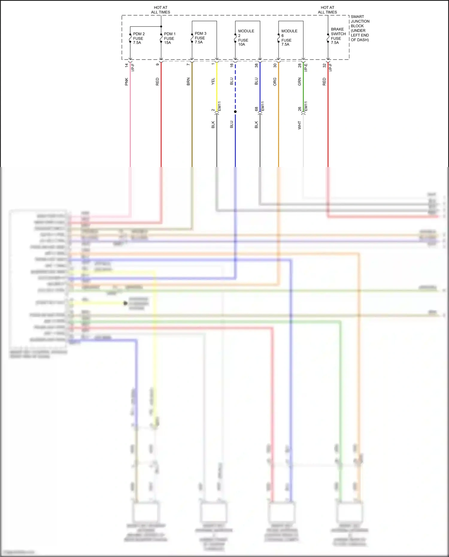 Wiring diagram i/p-e for Hyundai Elantra VI facelift (2018-2020) (62 of 71)