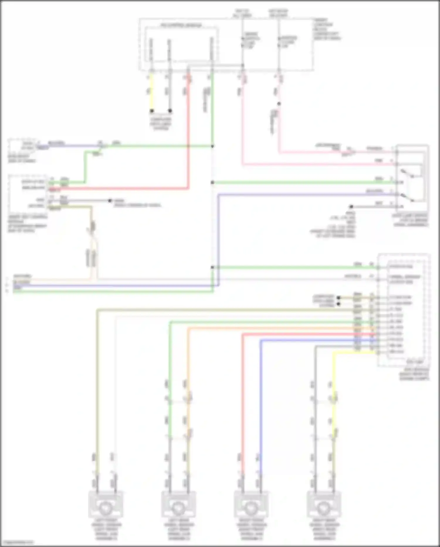 Wiring diagram left front wheel sensor for Hyundai Elantra VI facelift (2018-2020) (2 of 2)