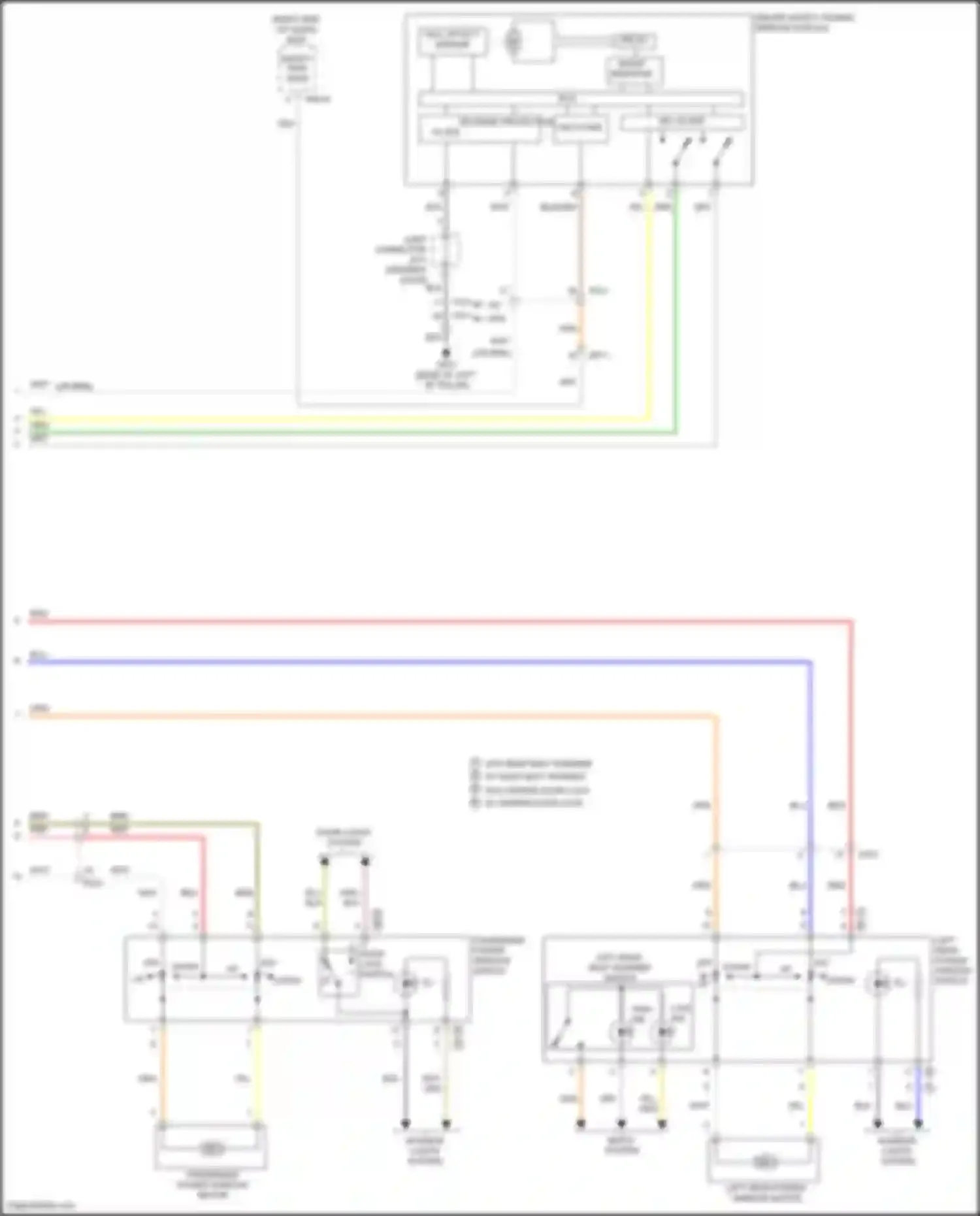 Wiring diagram left rear power window switch for Hyundai Elantra VI facelift (2018-2020) (7 of 9)
