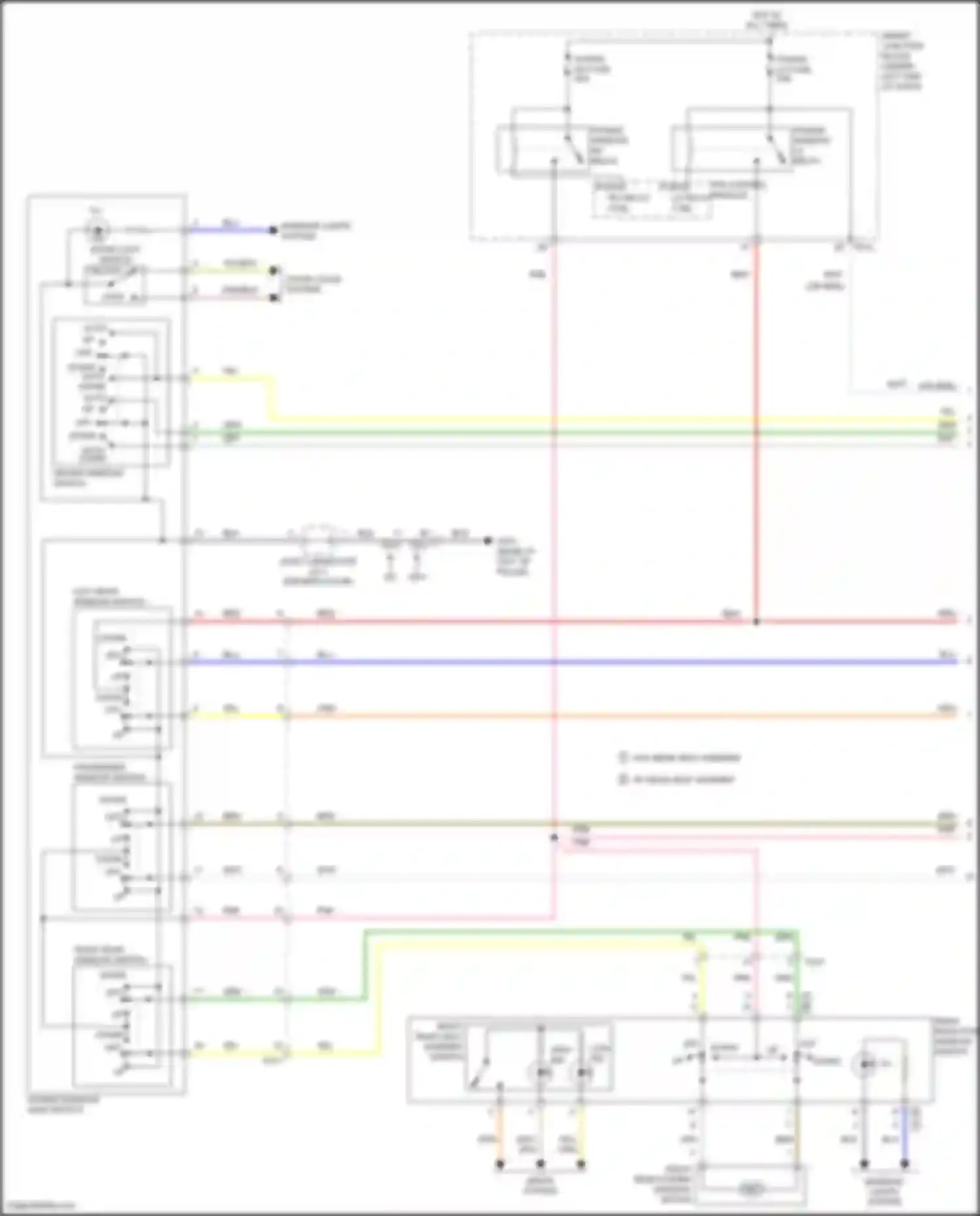 Wiring diagram right rear power window switch for Hyundai Elantra VI facelift (2018-2020) (7 of 9)