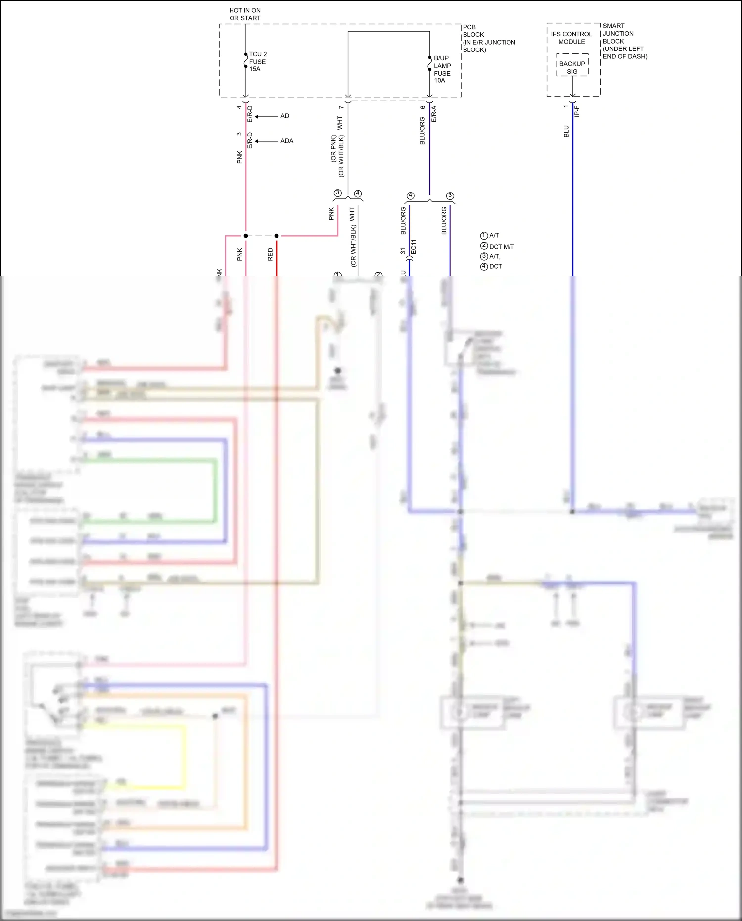 Hyundai Elantra VI facelift (2018-2020) transaxle range switch wiring diagram  (6 of 14)