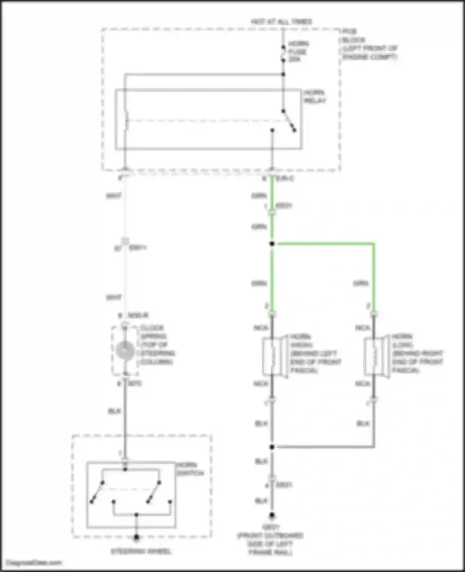 Elantra Hyundai VI (2015-2019): Horn circuit