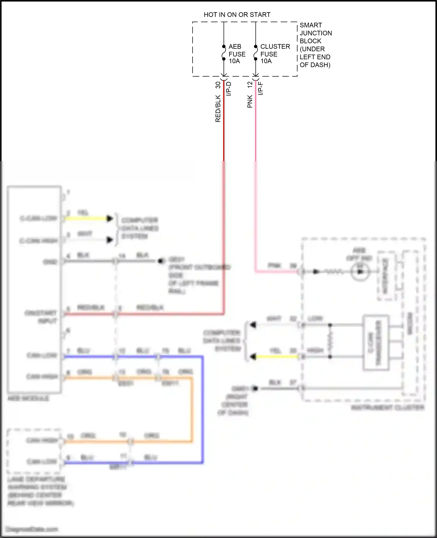 Wiring diagram aeb module for Hyundai Elantra VI (2015-2019) (1 of 5)