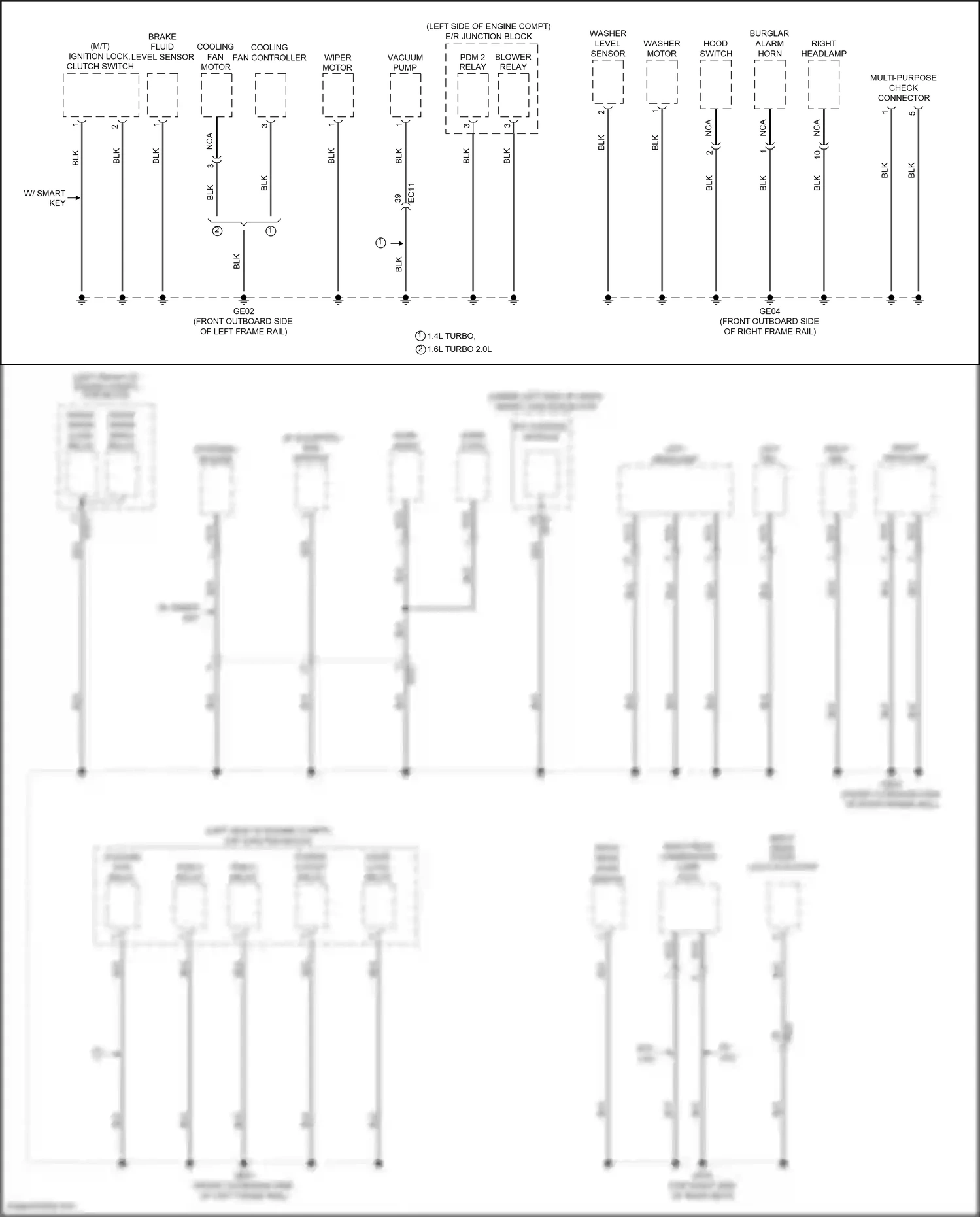 Wiring diagram aeb module for Hyundai Elantra VI (2015-2019) (3 of 5)