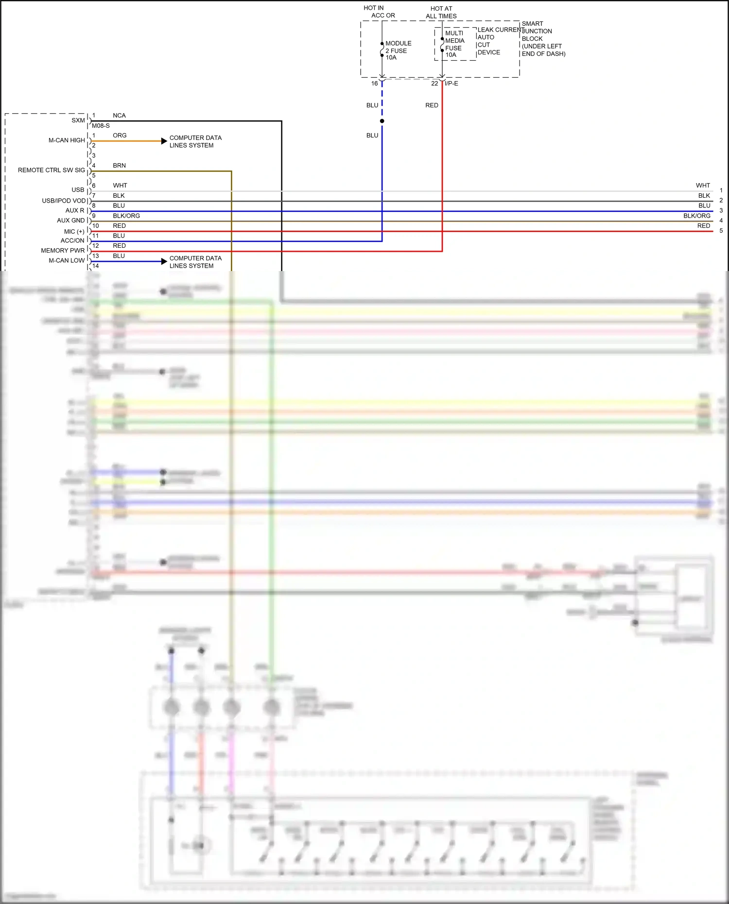 Hyundai Elantra VI (2015-2019) call send wiring diagram  (1 of 4)