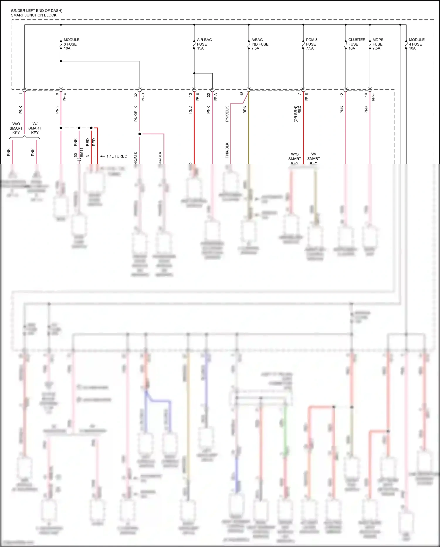 Wiring diagram dbl unit for Hyundai Elantra VI (2015-2019) (4 of 4)