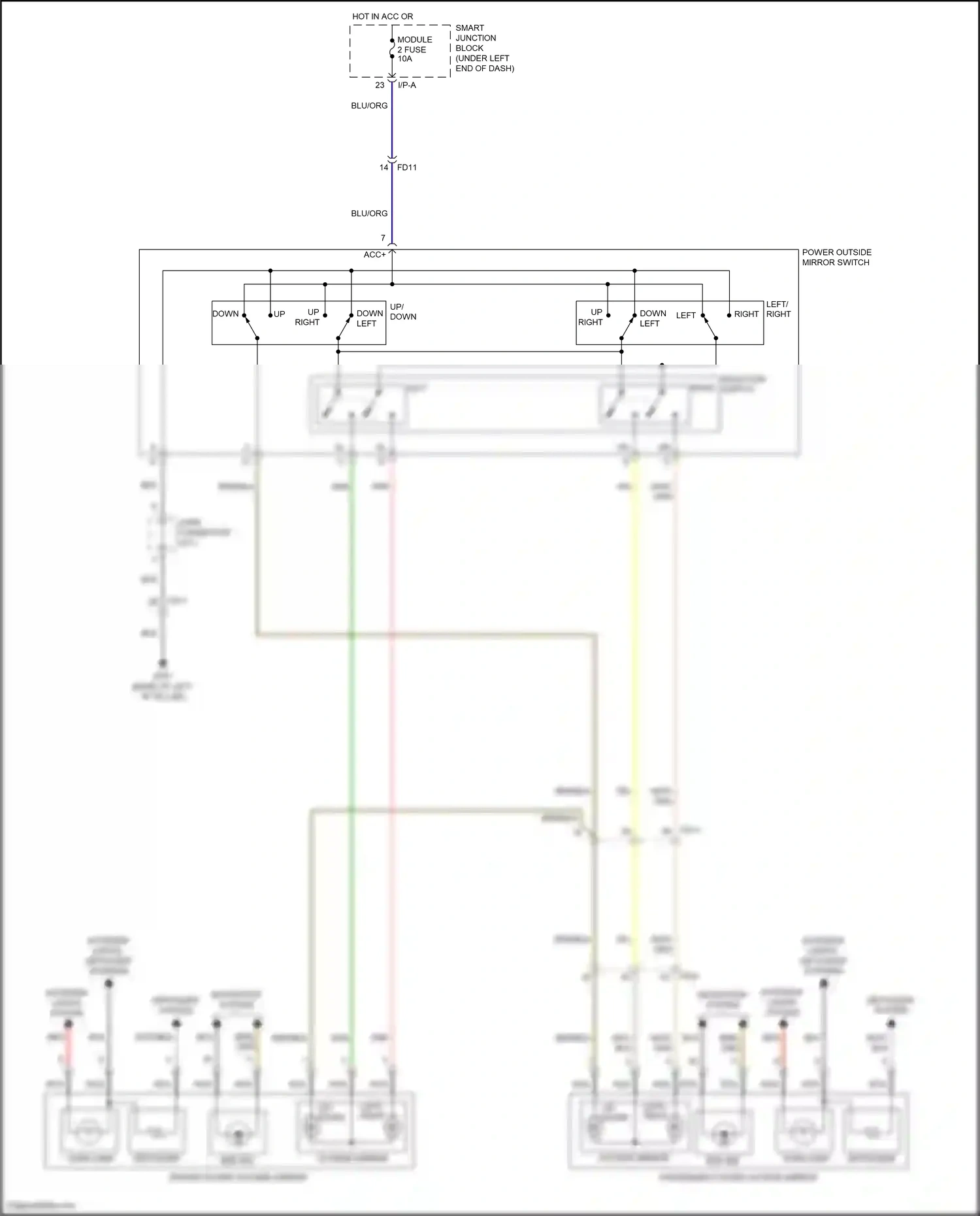 Wiring diagram down/ left for Hyundai Elantra VI (2015-2019) (1 of 1)