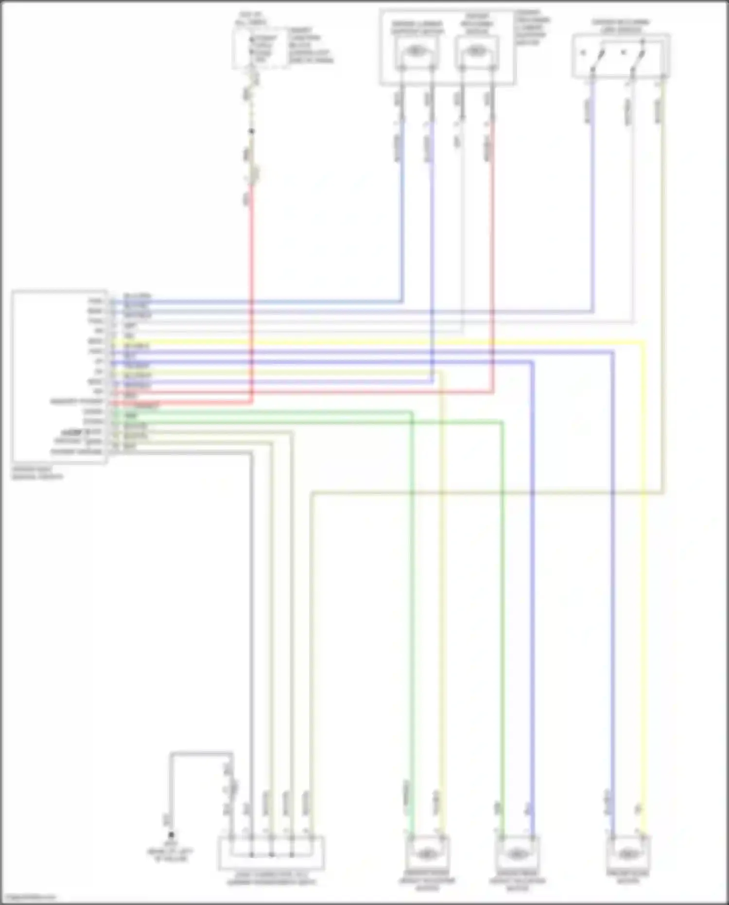 Wiring diagram driver front height adjuster motor for Hyundai Elantra VI (2015-2019) (2 of 2)