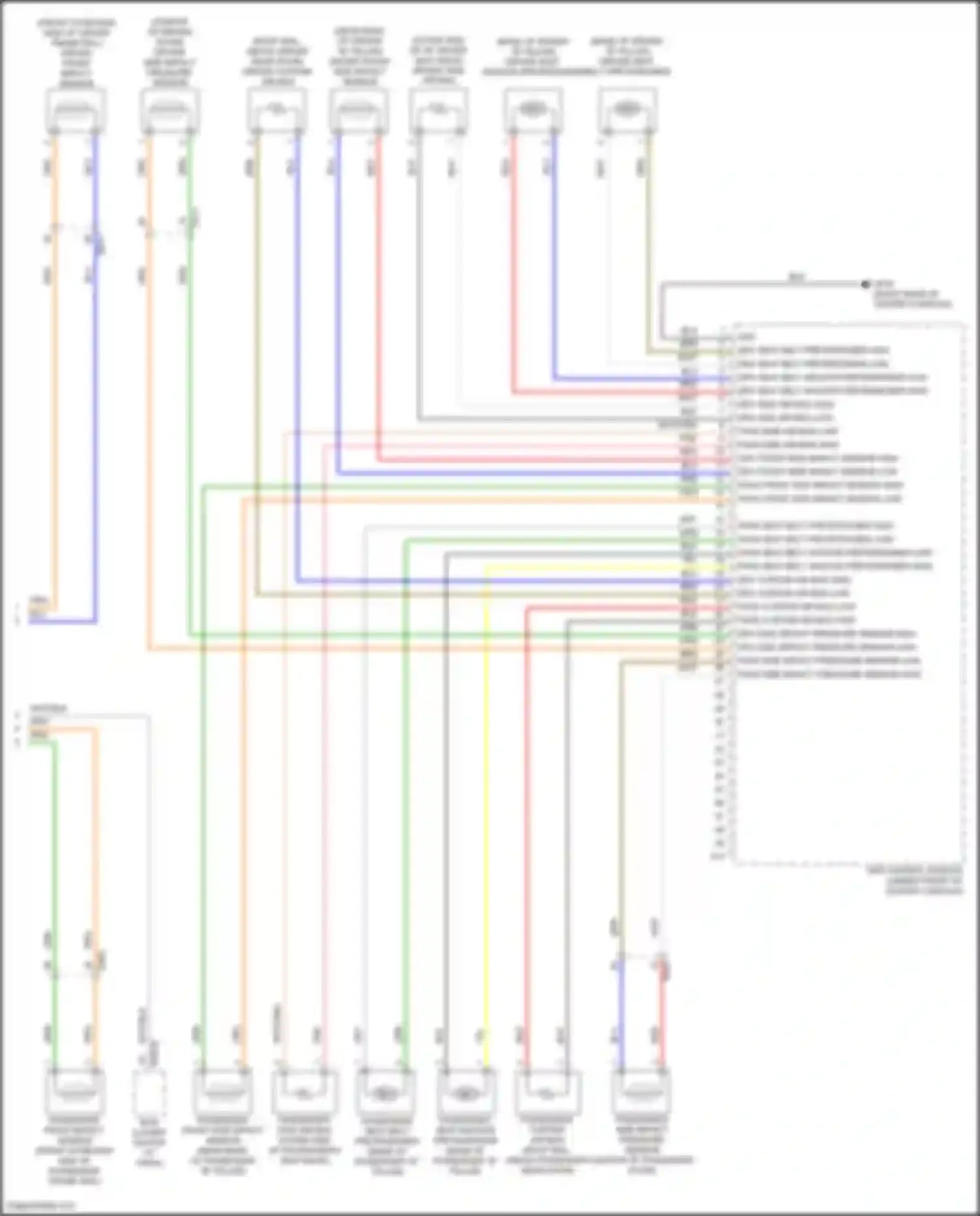 Wiring diagram driver side impact pressure sensor for Hyundai Elantra VI (2015-2019) (1 of 1)